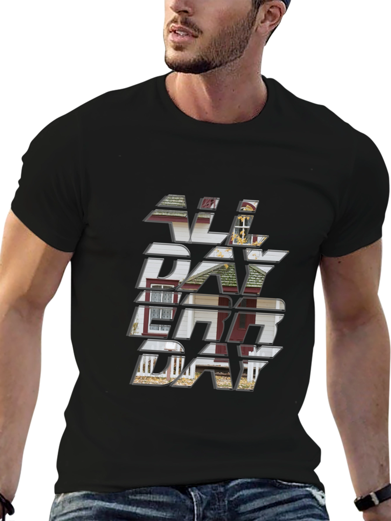 Black All Day Everyday Graphic Tee view 6