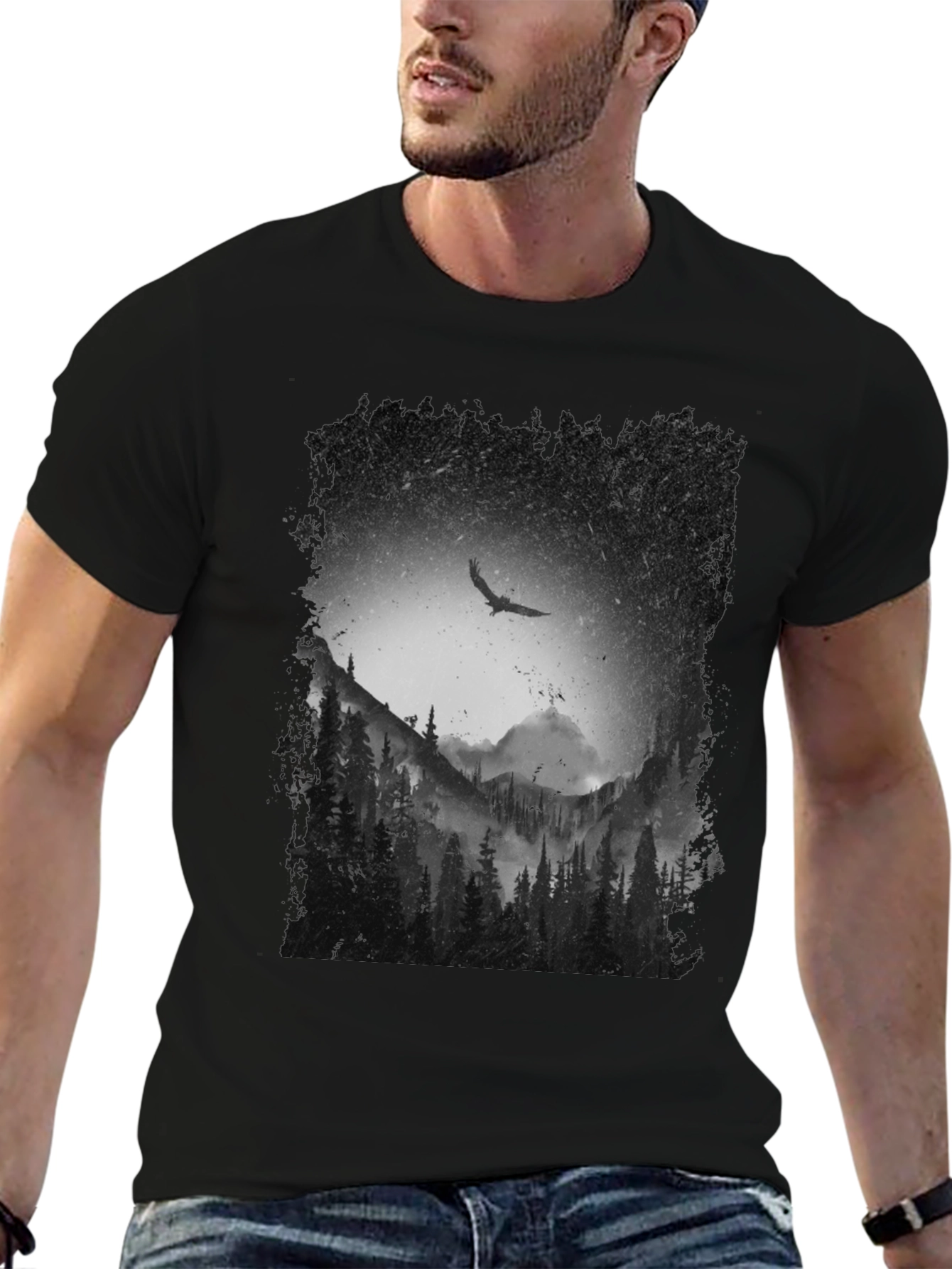 Black Eagle Mountain Forest T-Shirt view 6
