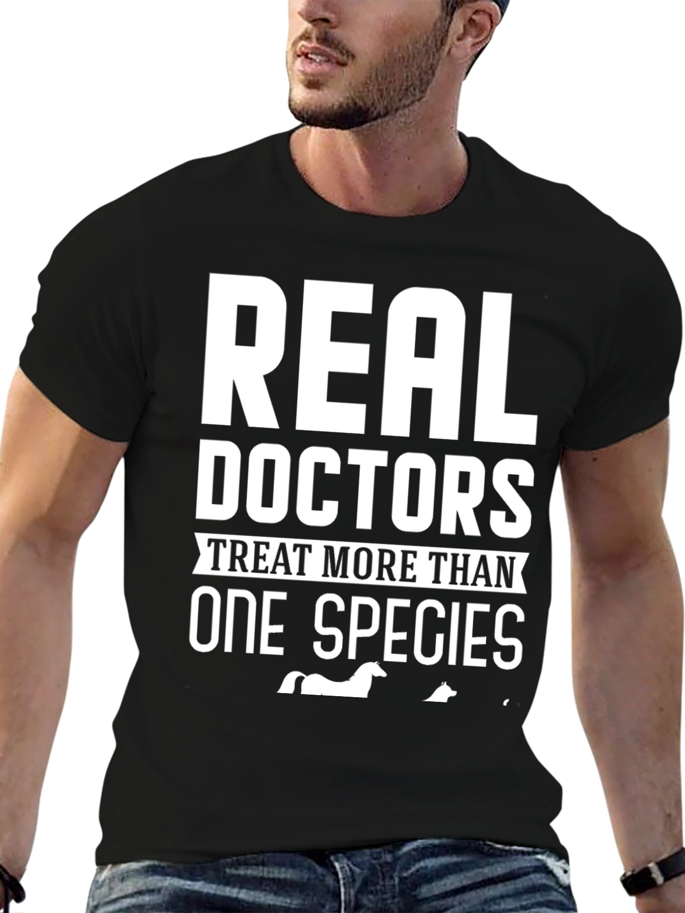 Black Real Doctors Treat More Than One Species T-Shirt view 6