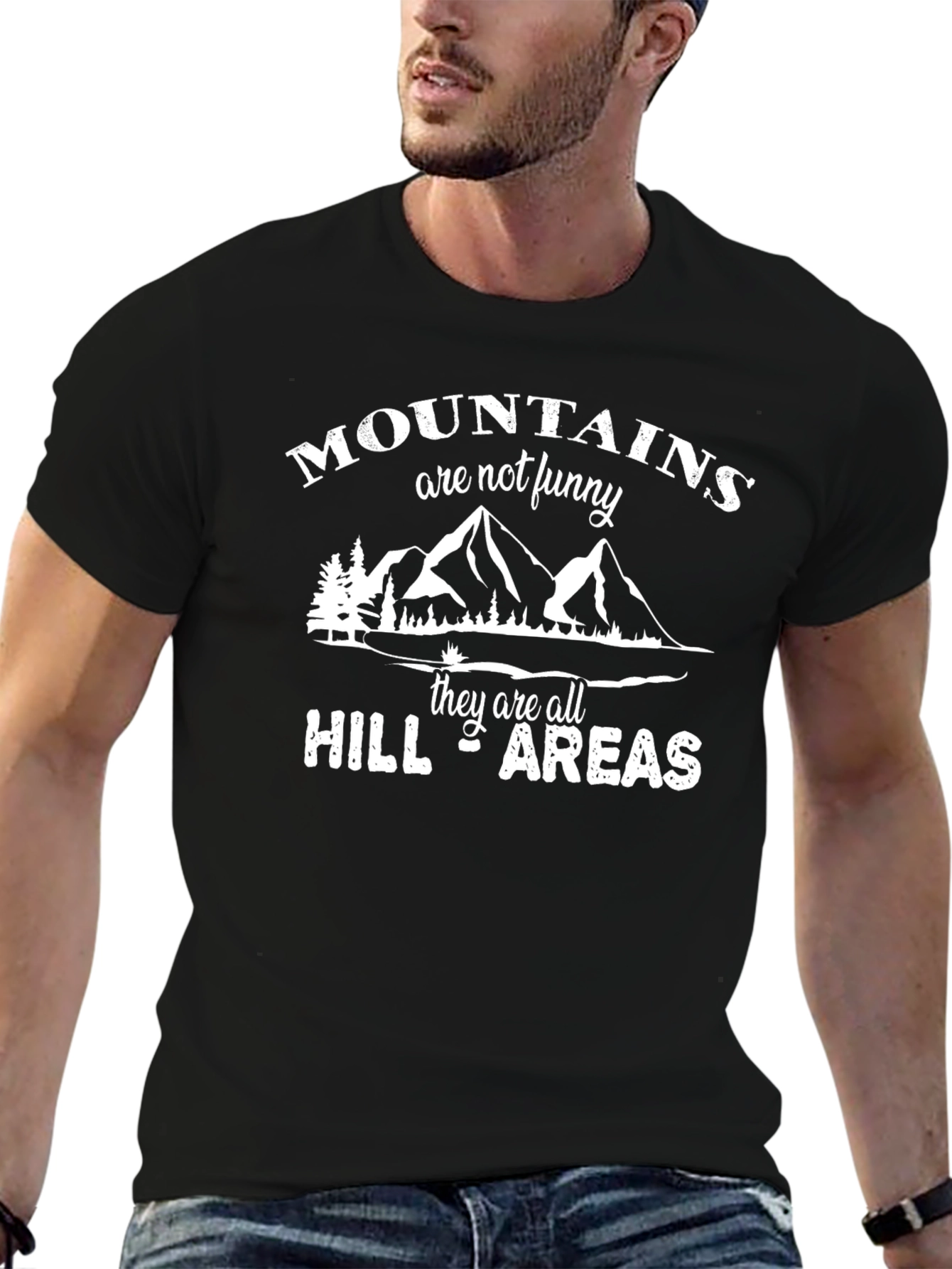Black Mountains Are Not Funny T-Shirt view 6