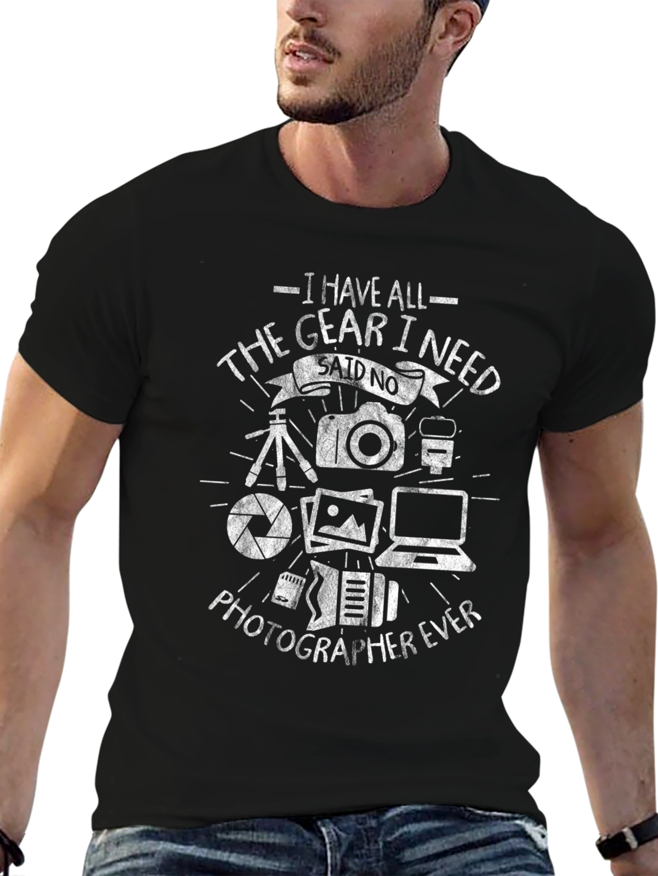 Black Photographer's T-Shirt: I Have All The Gear I Need view 6