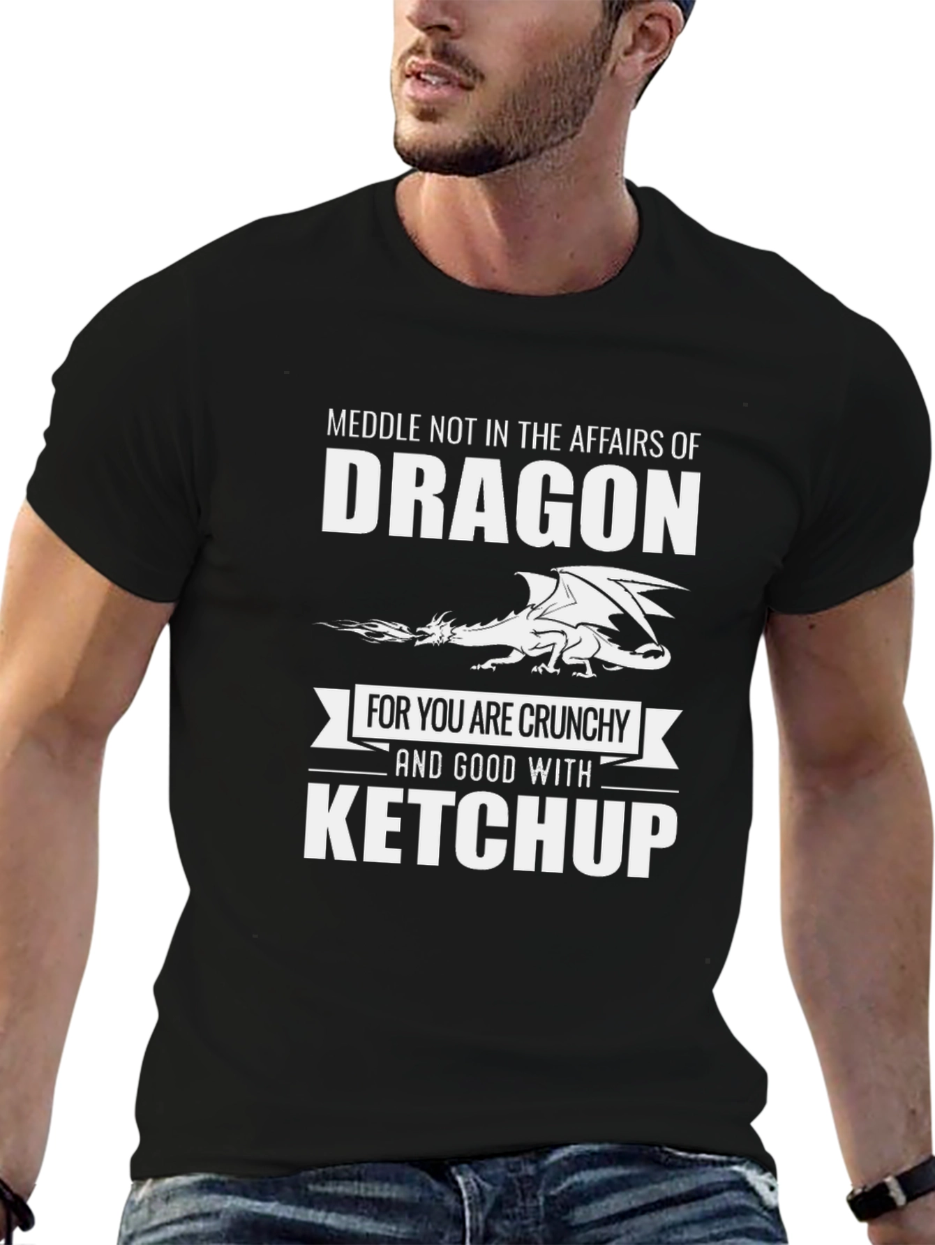 Black Dragon Crunchy Ketchup T-Shirt - Black view 6