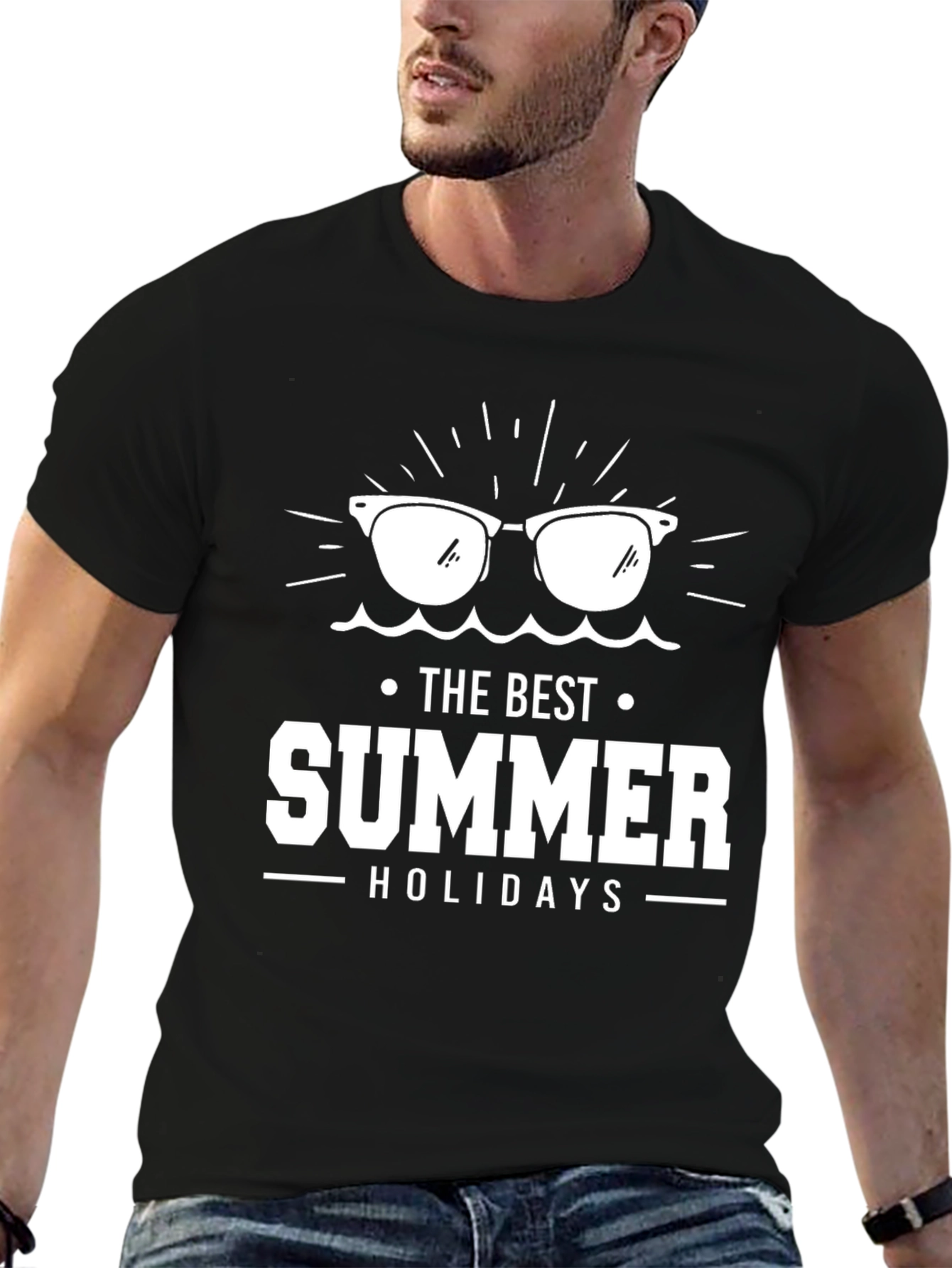 Black Summer Holiday Graphic Tee view 6