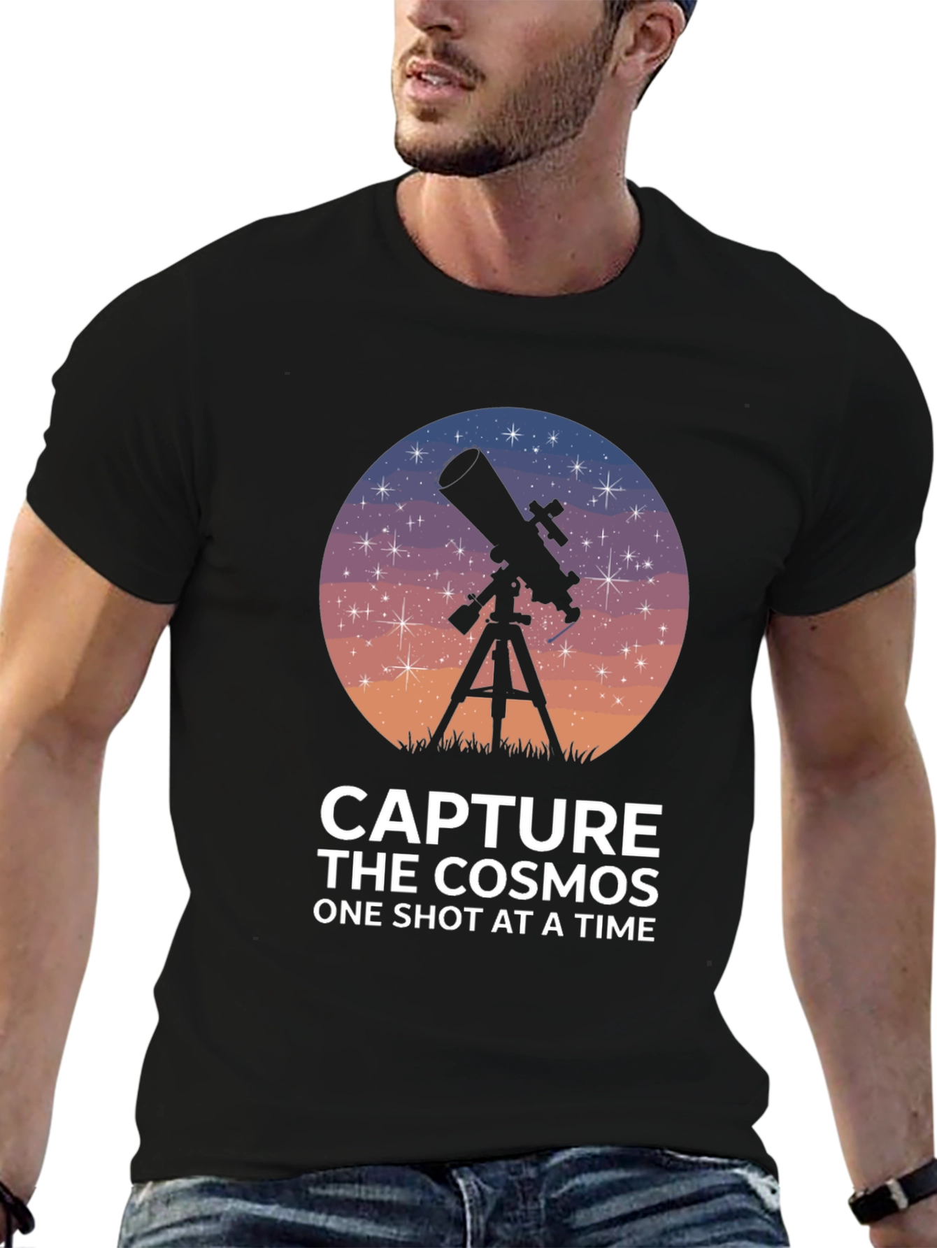 Black Capture the Cosmos Graphic Tee view 6
