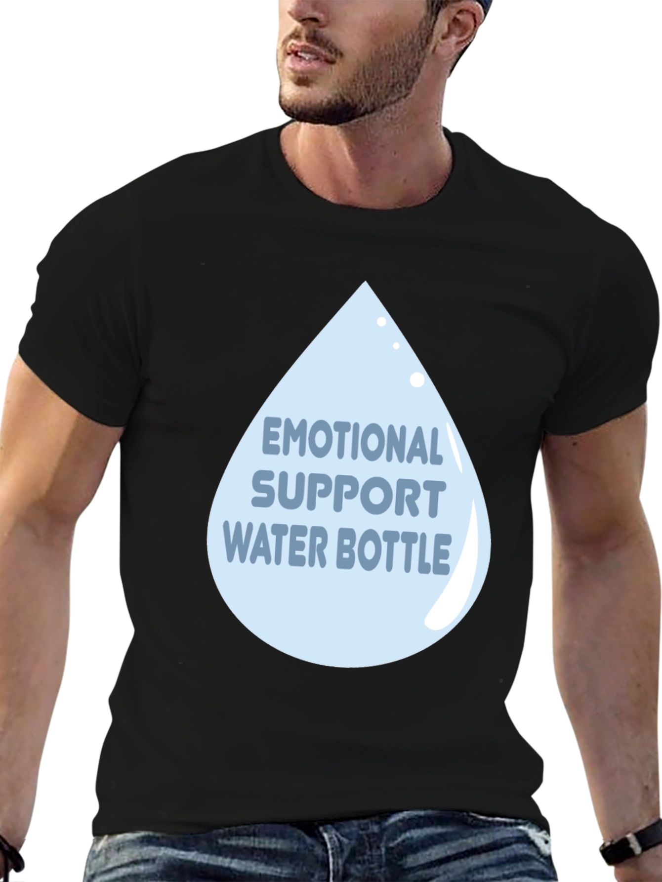 Emotional Support Water Bottle Graphic Tee - 6