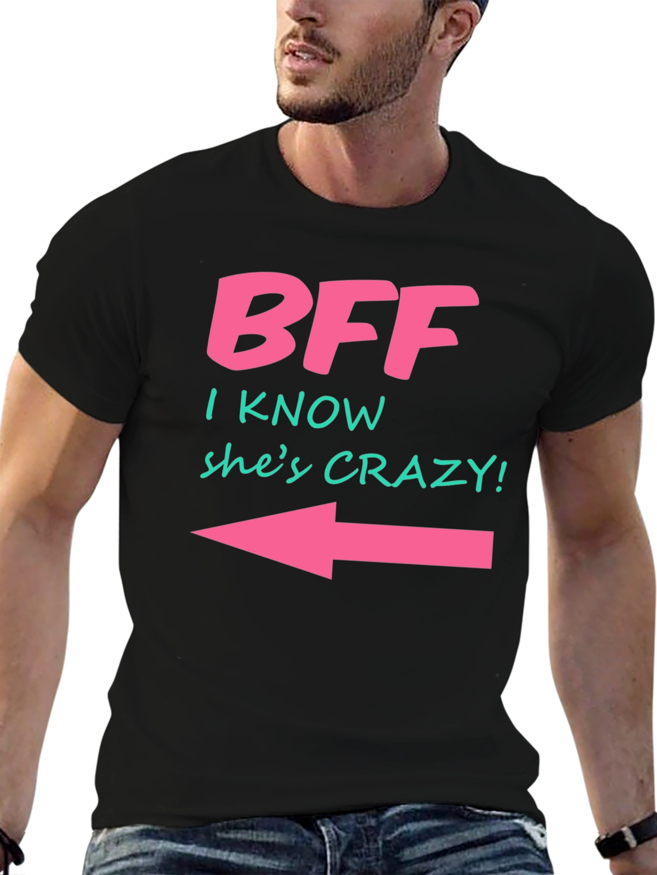 Black BFF Crazy Arrow T-Shirt view 6