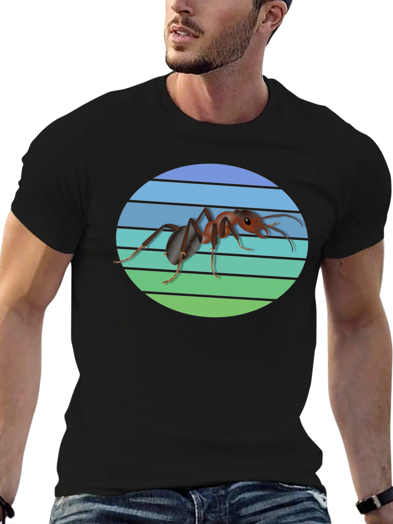 Black Ant Graphic T-Shirt - Cool Insect Design view 6