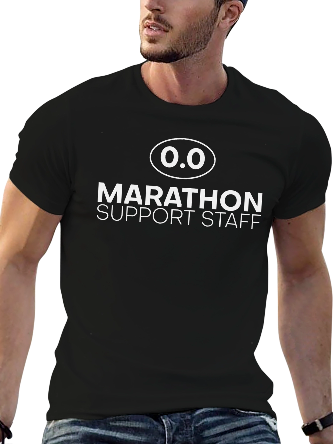 Black Marathon Support Staff 0.0 T-Shirt view 6