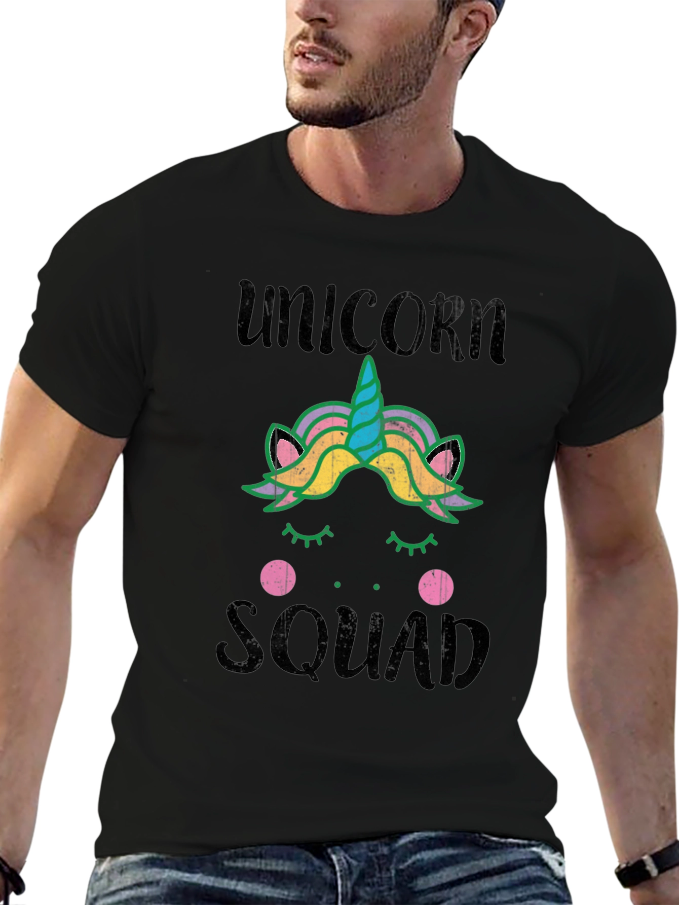 Black Unicorn Squad Graphic T-Shirt view 6
