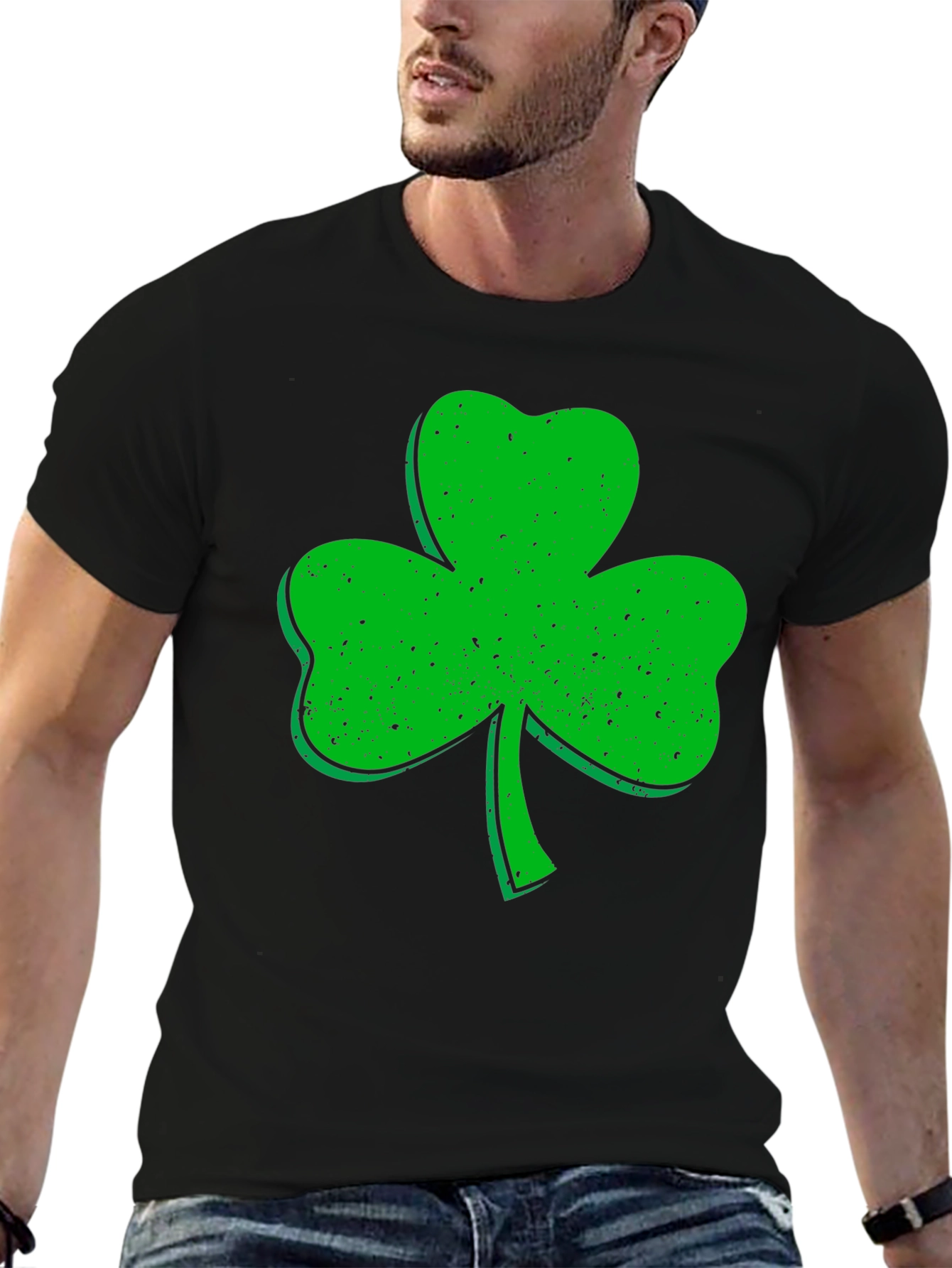 Black Shamrock Graphic Tee - St. Patrick's Day Apparel view 6