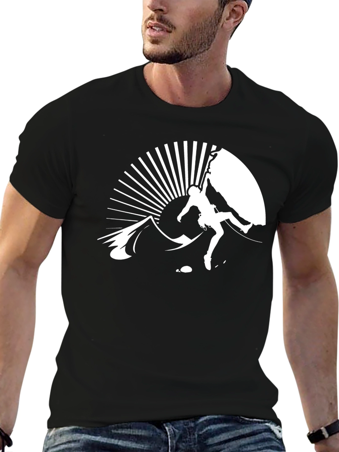 Black Climbing Graphic T-Shirt - Adventure Ready view 6