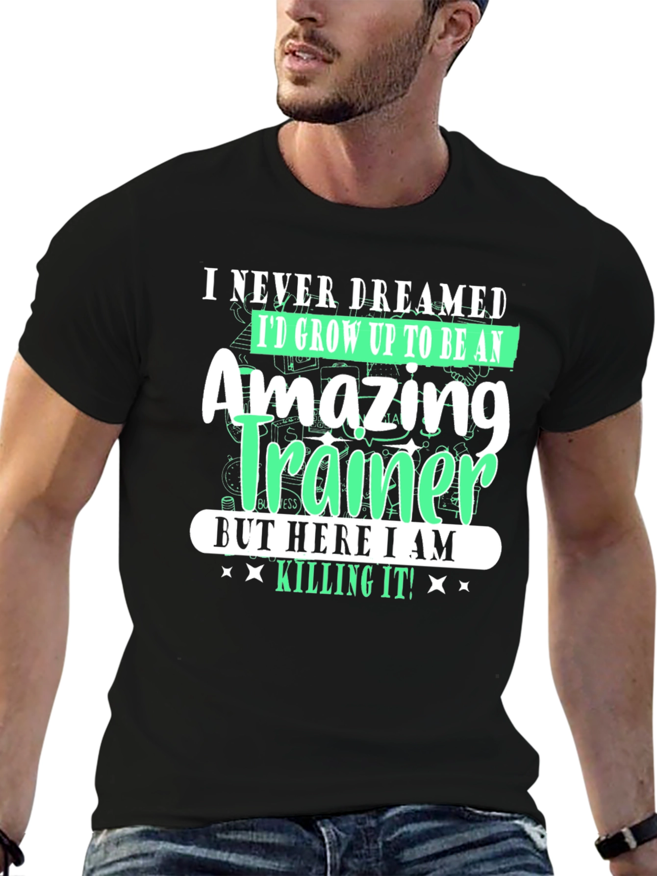 Black Amazing Trainer Graphic T-Shirt view 6