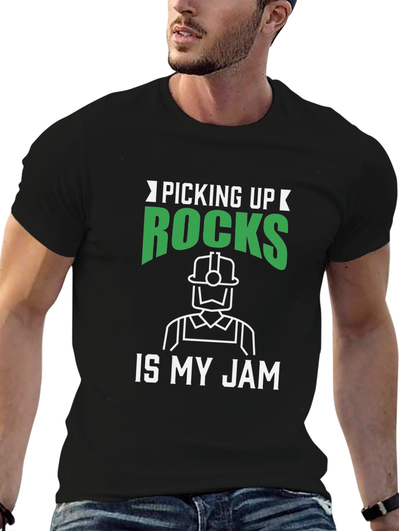 Black Picking Up Rocks Is My Jam T-Shirt view 6