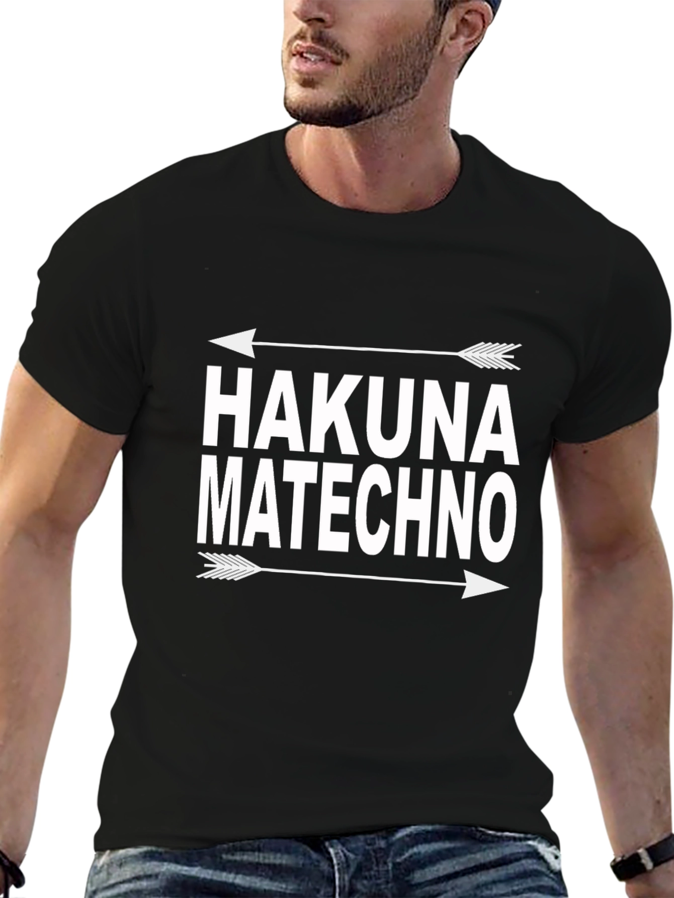 Black Hakuna Matechno Graphic Tee view 6