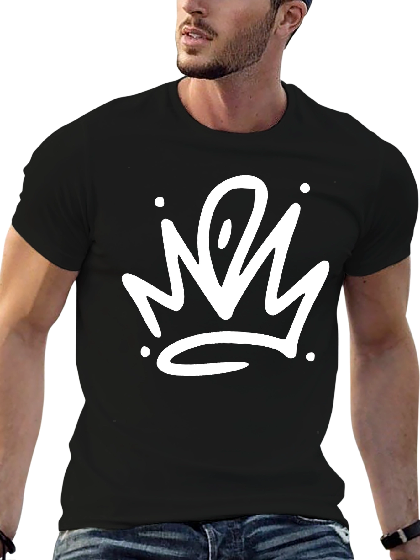 Black Crown Graphic Black T-Shirt - Stylish Streetwear view 6
