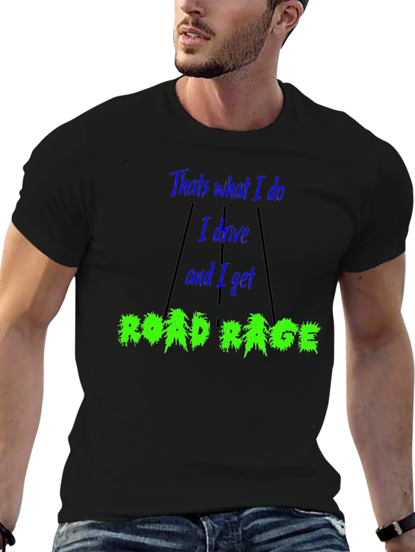Black Road Rage T-Shirt view 6