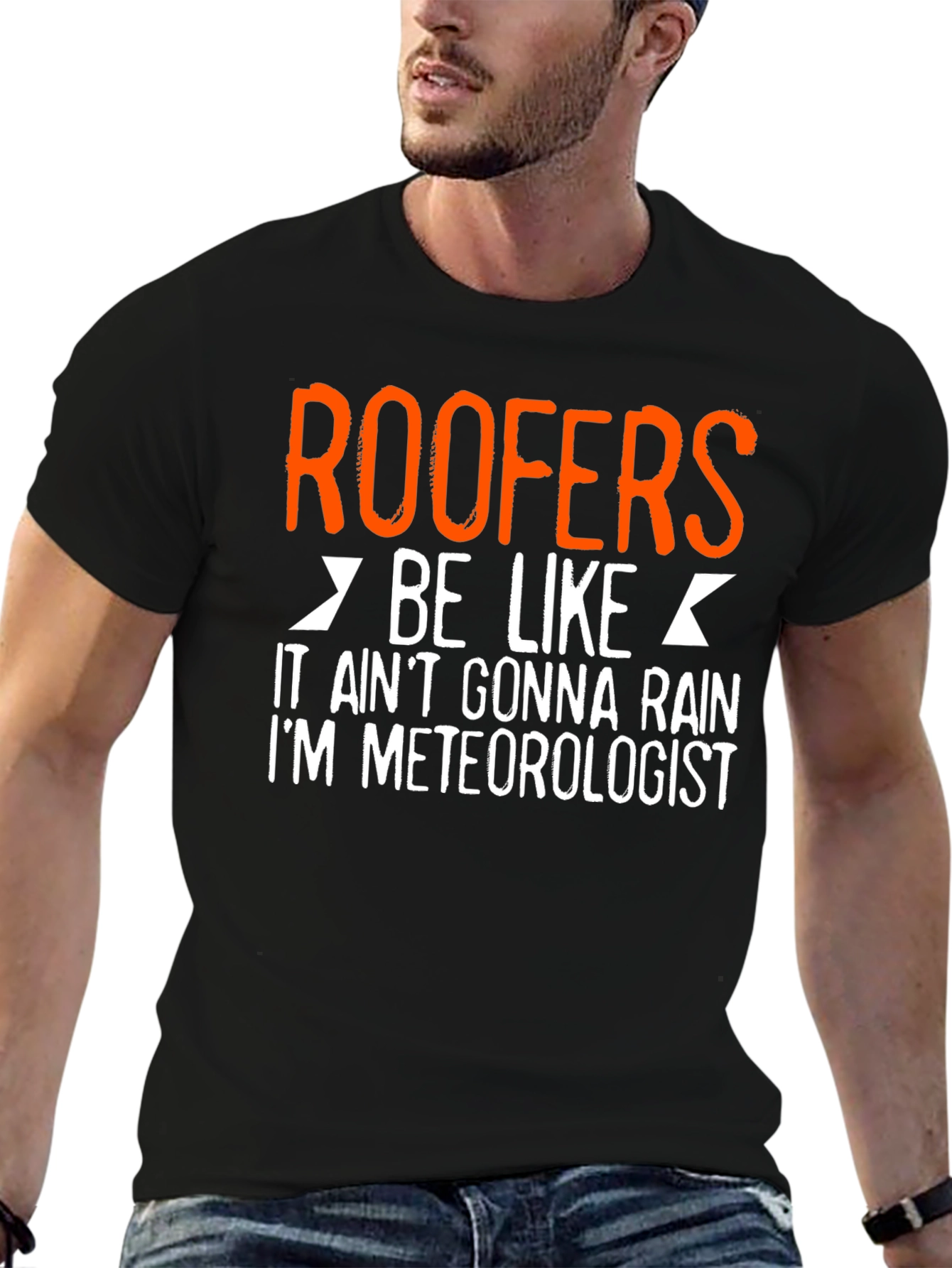 Black Roofers Be Like Funny T-Shirt view 6