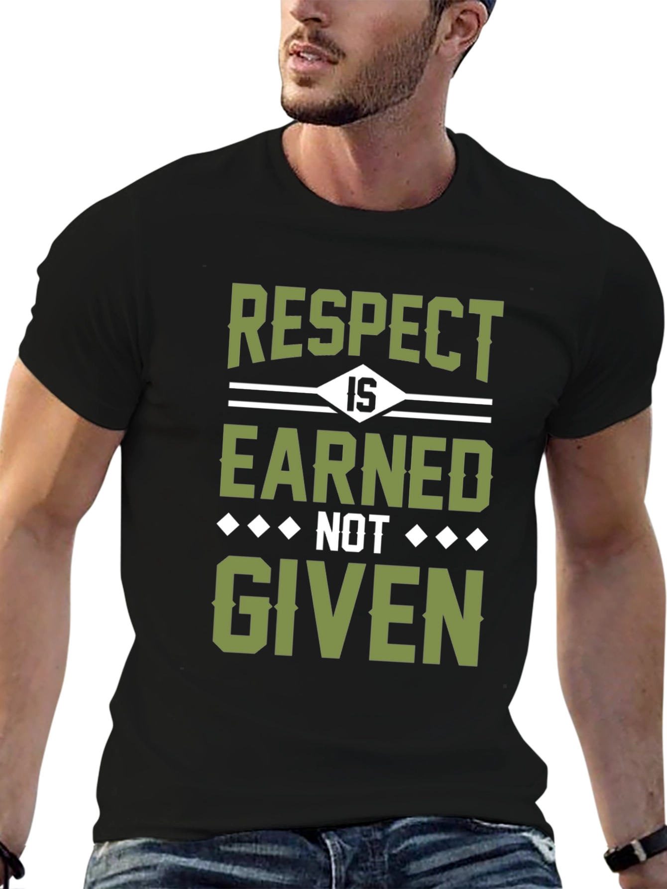 Black Respect is Earned T-Shirt view 6
