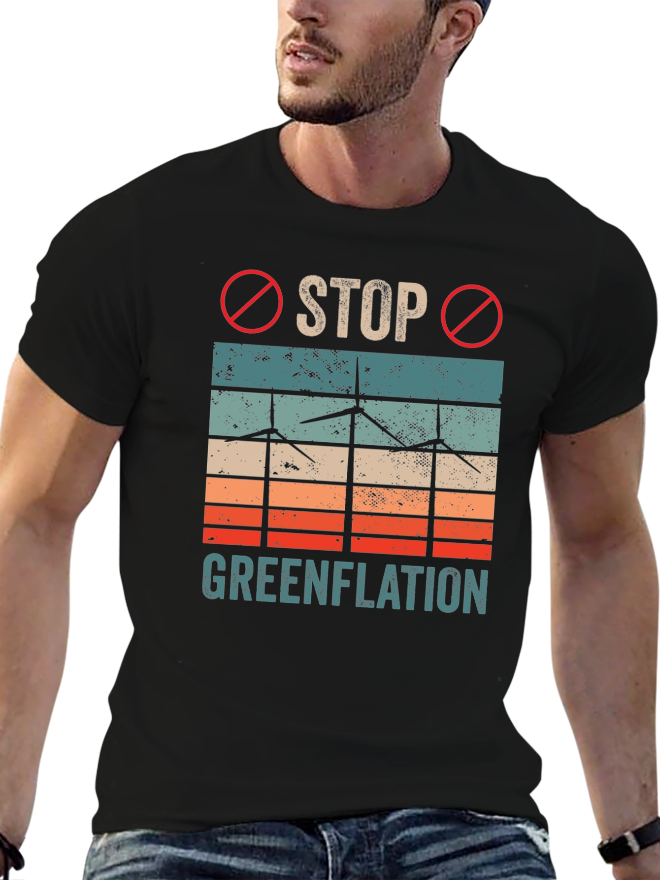 Black Stop Greenflation T-Shirt view 6