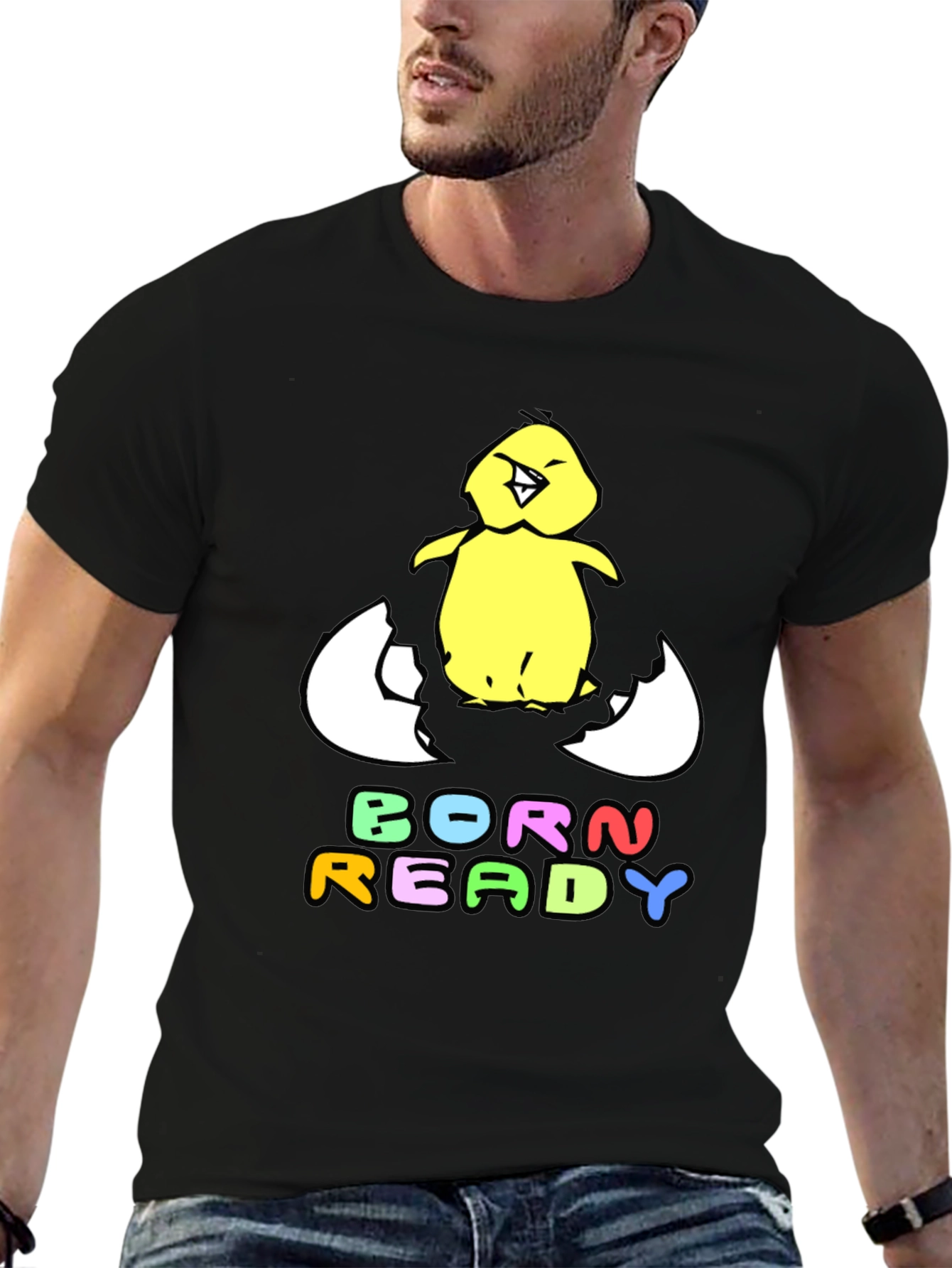 Black Born Ready Chick T-Shirt view 6