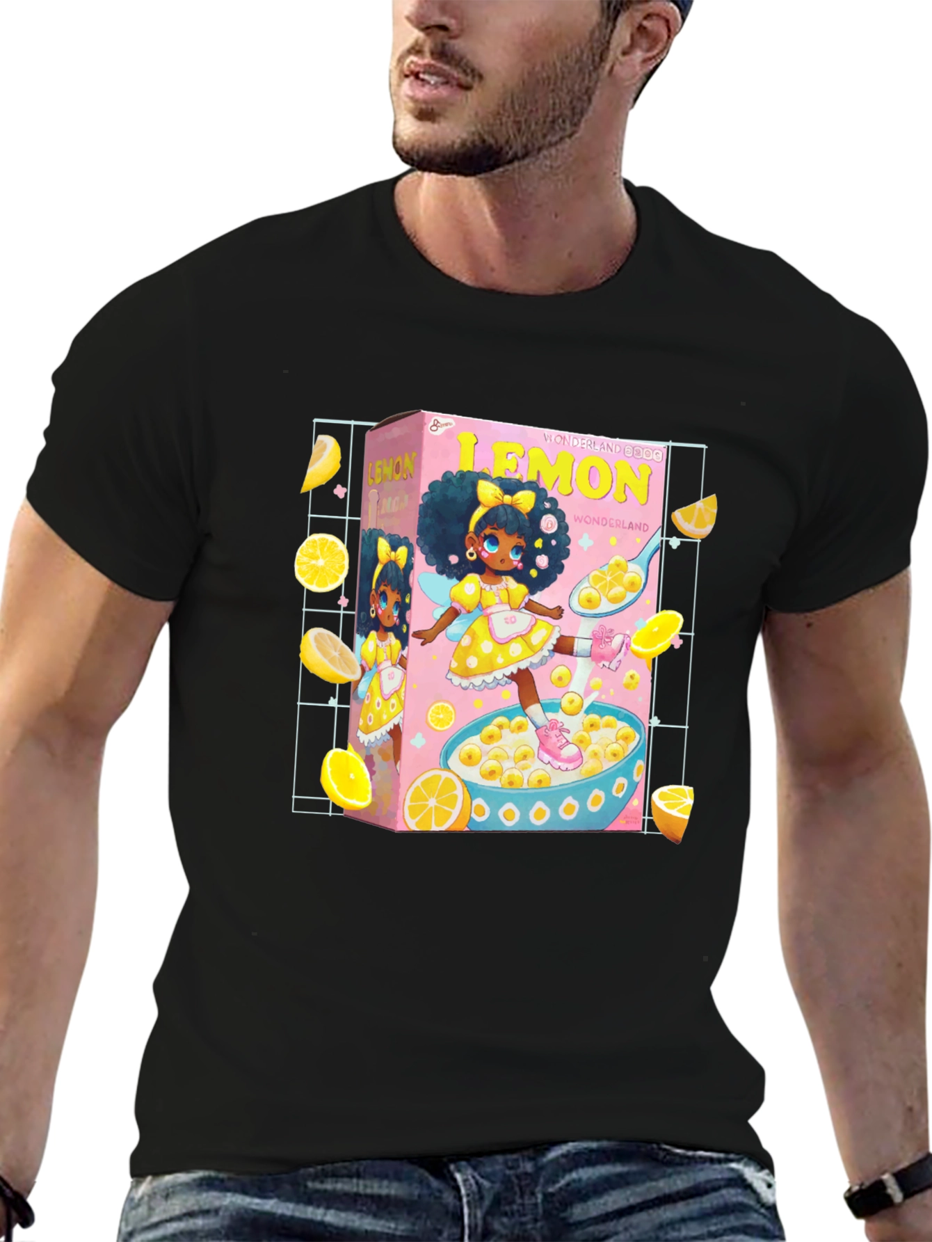 Black Lemon Wonderland Cereal T-Shirt view 6