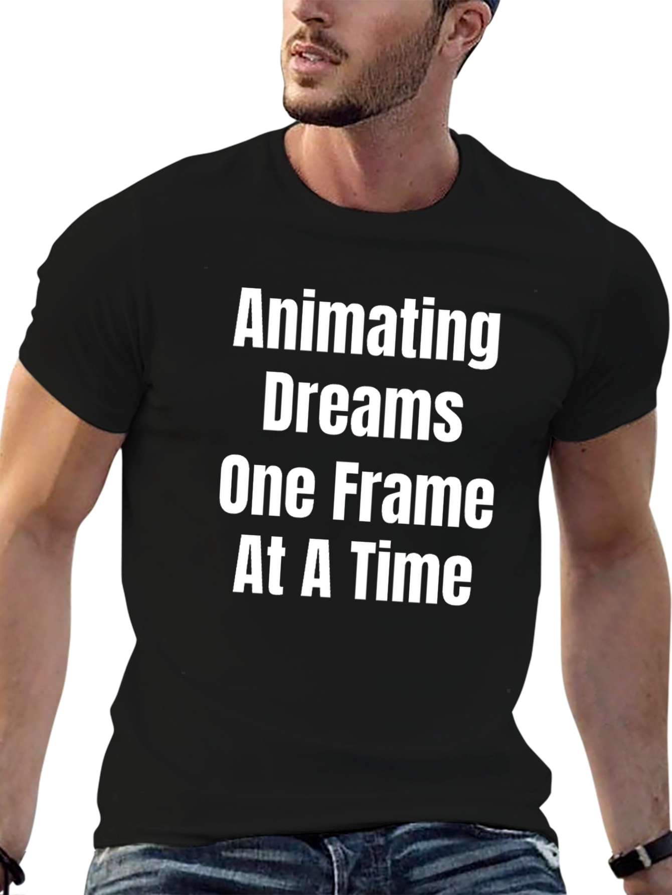 Black Animating Dreams Tee - Frame By Frame Art view 6
