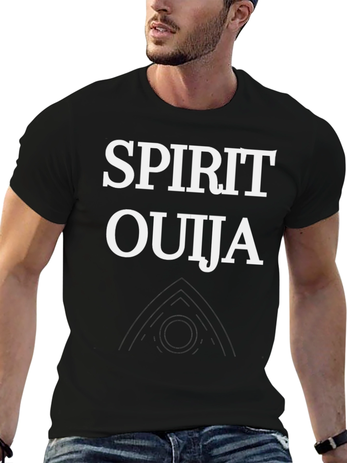 Spirit Ouija Graphic Tee - Black Cotton T-Shirt - 6