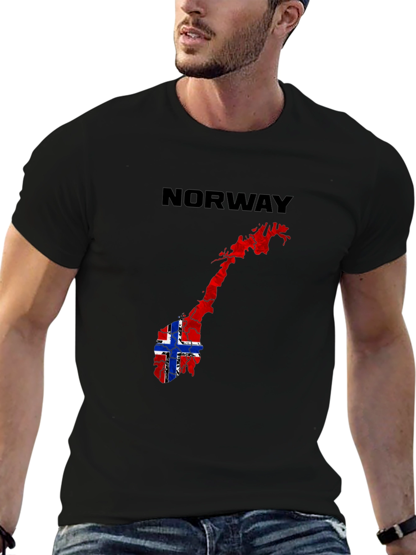 Norway Flag Map Graphic T-Shirt - 6