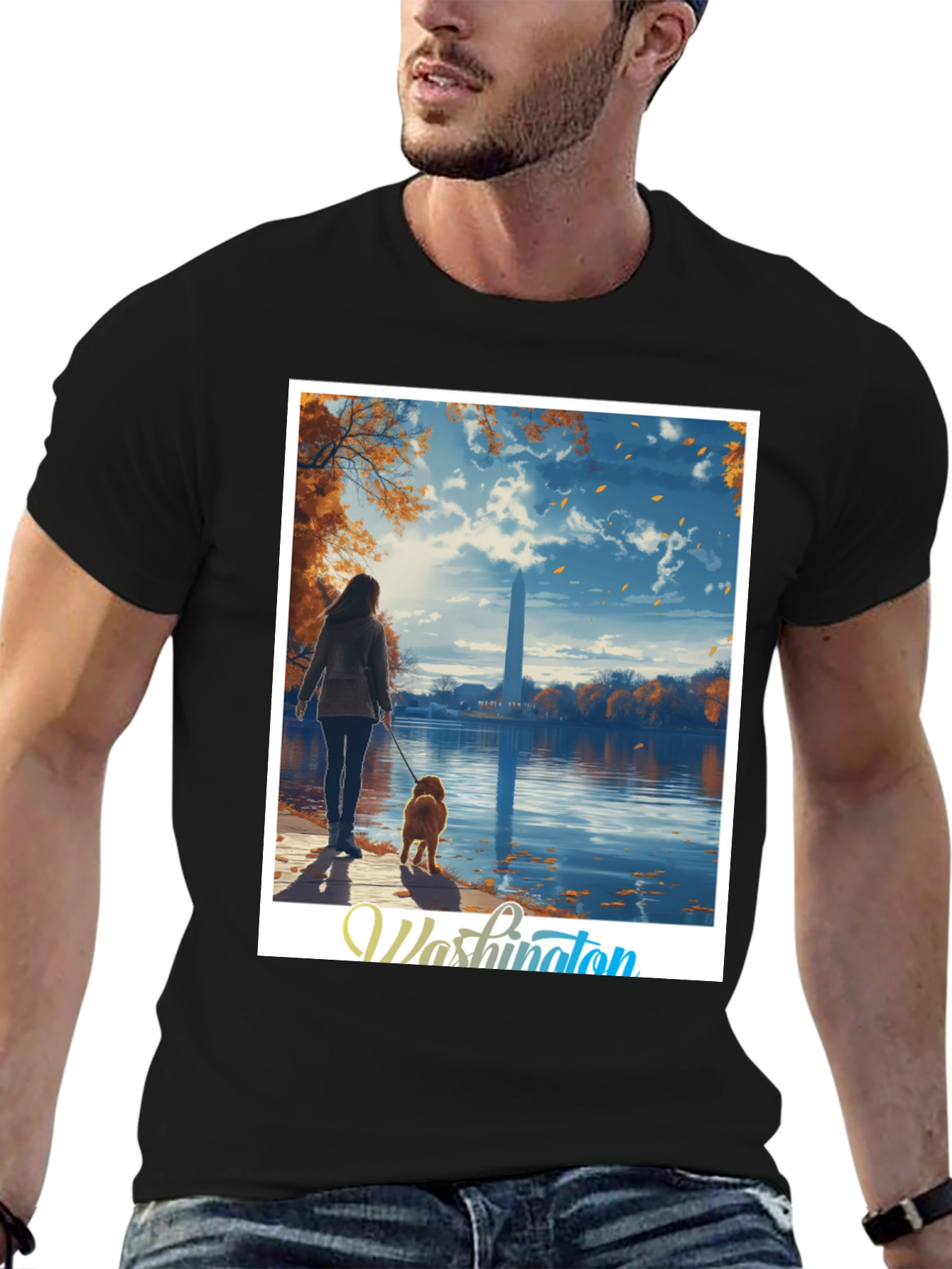 Black Washington Monument Graphic Tee view 6