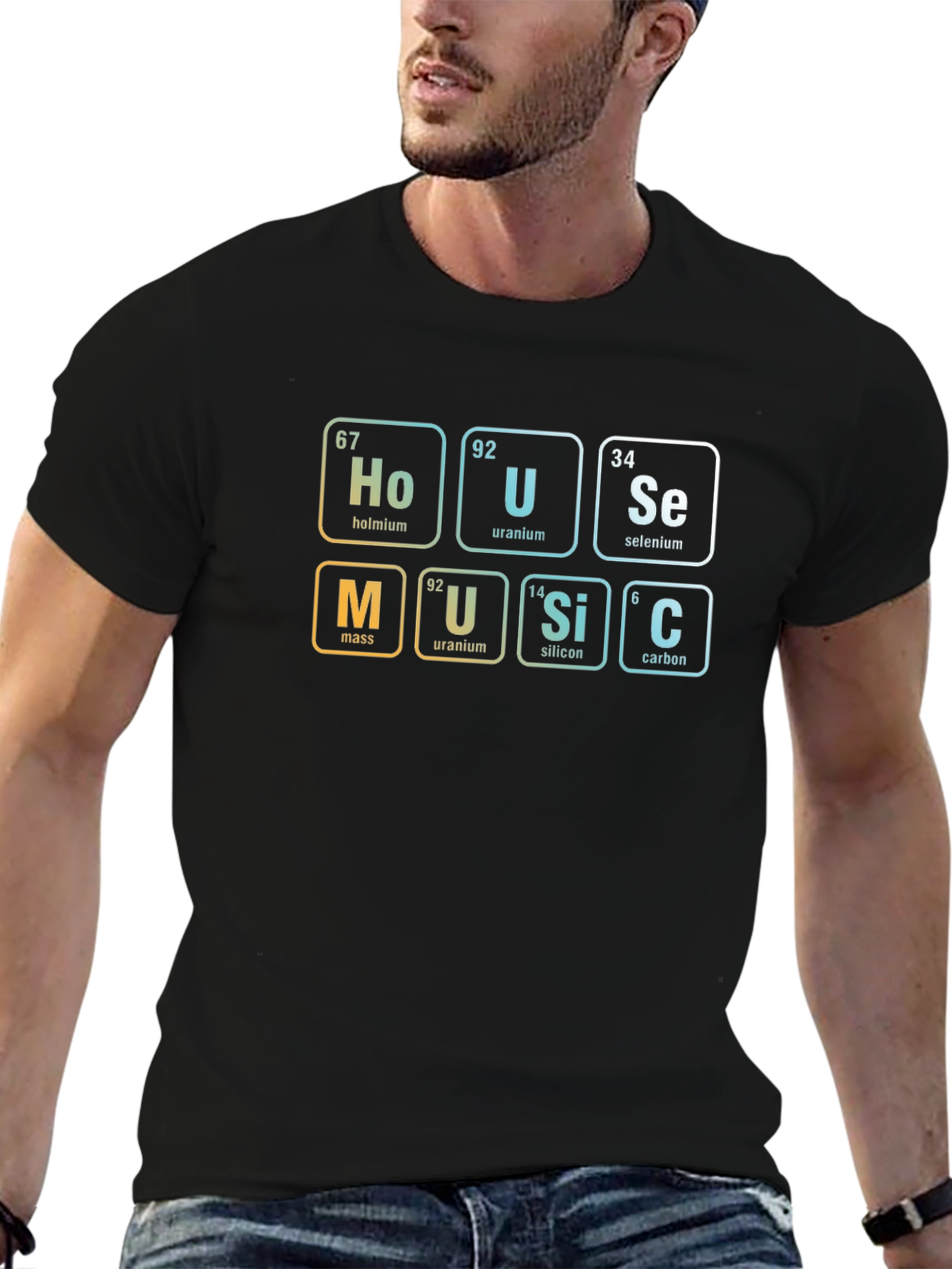 Black Periodic Table of Music T-Shirt view 6