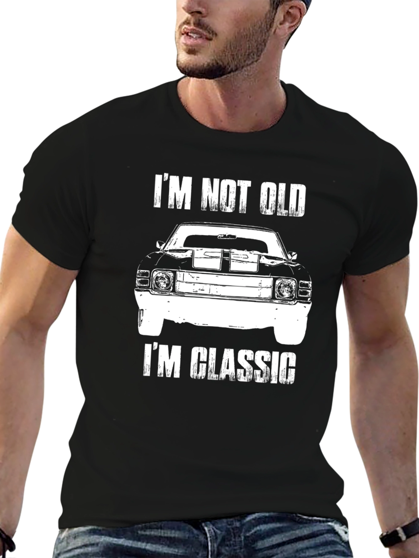 Black I'm Not Old I'm Classic Car Graphic T-Shirt view 6