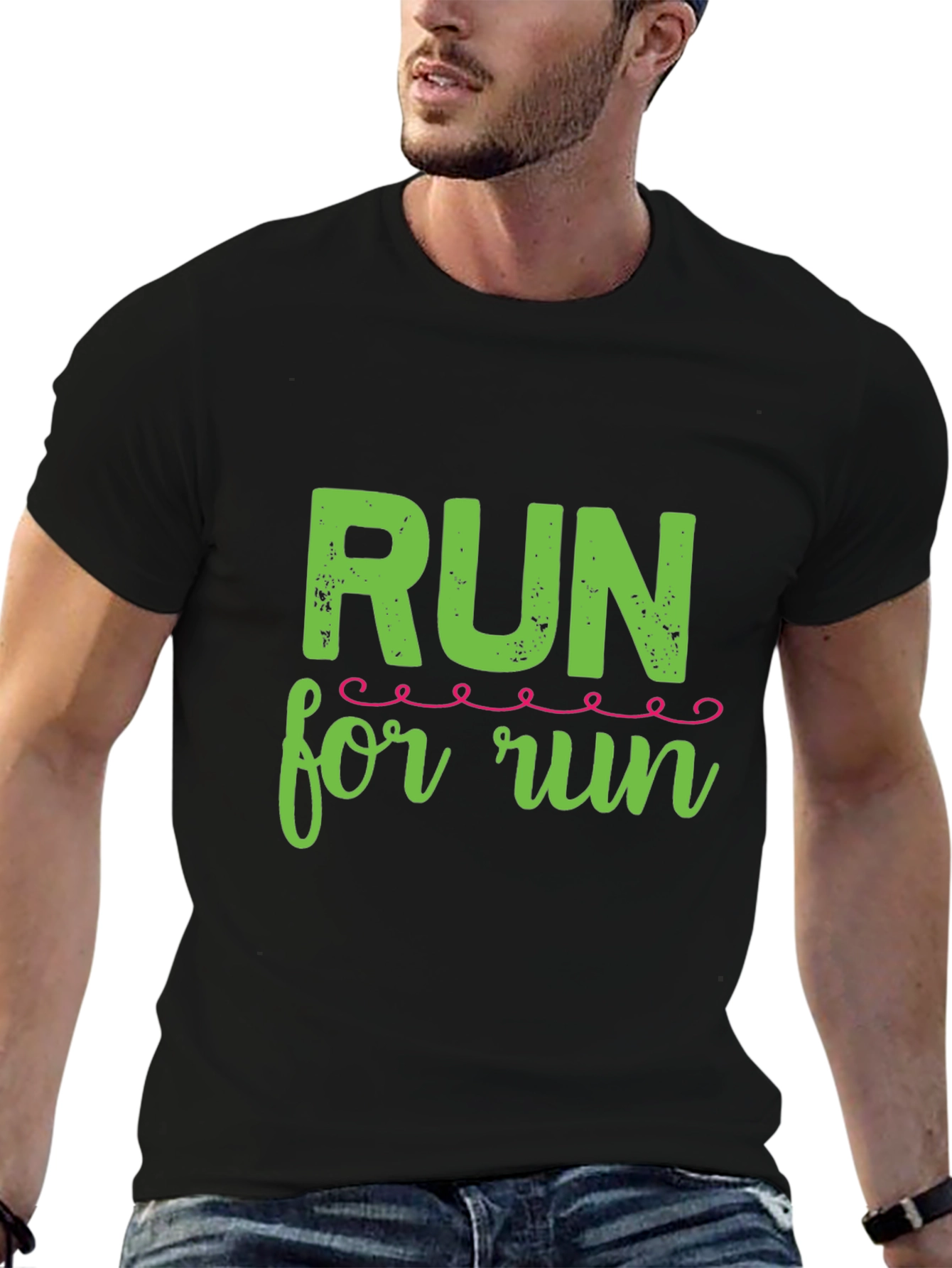 Black Run For Run Black T-Shirt view 6