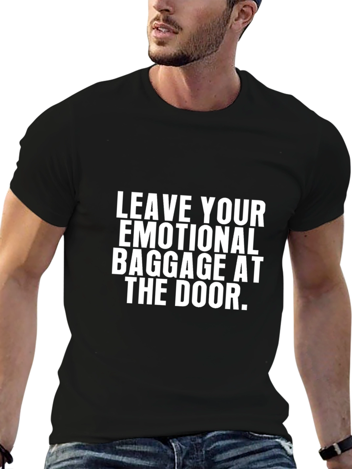 Emotional Baggage Graphic Tee - Black Short Sleeve Shirt - 6