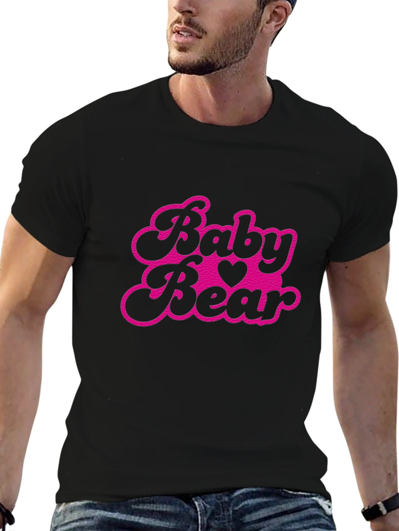 Black Baby Bear Black Graphic Tee view 6