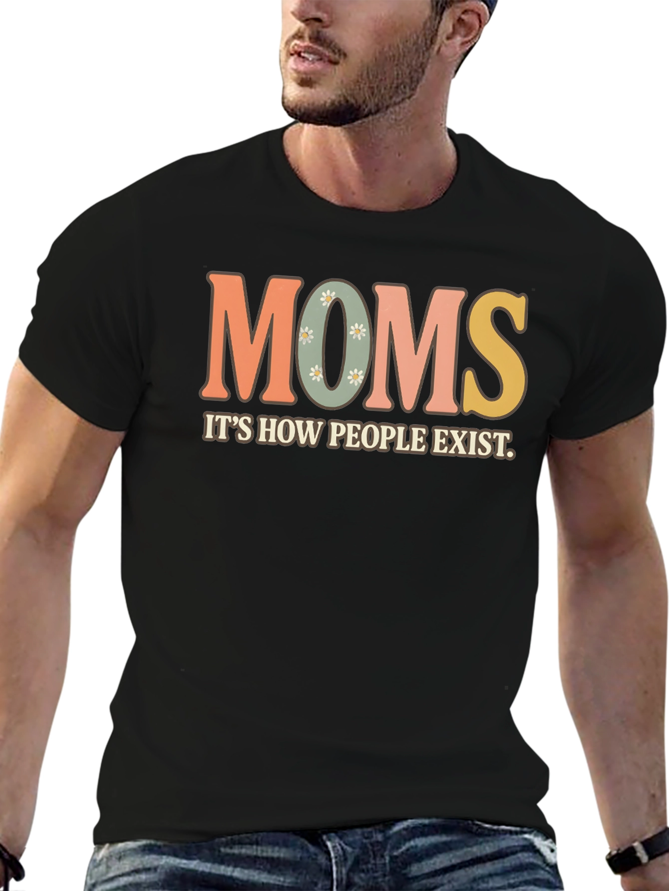 Black Moms Exist T-Shirt - Retro Style Graphic Tee view 6