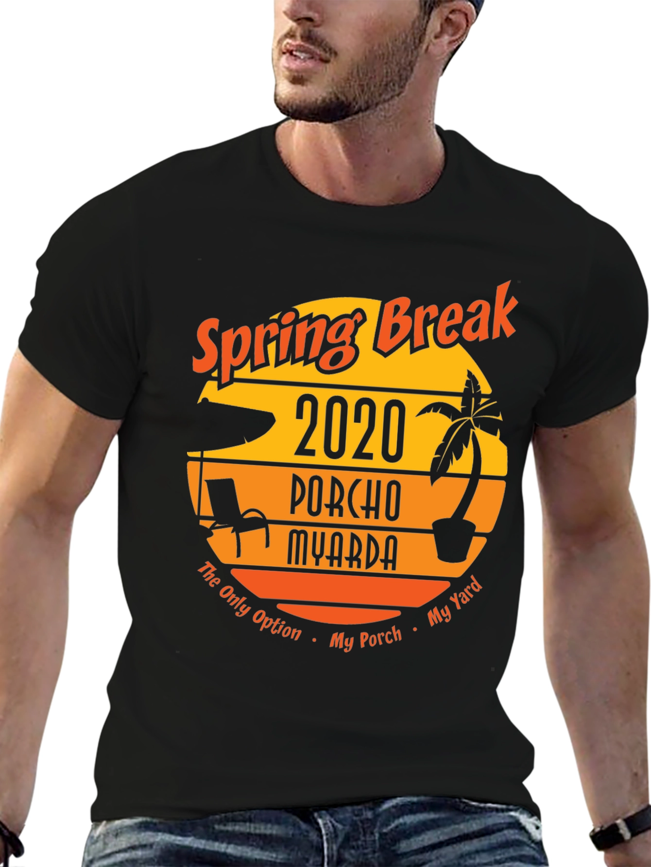 Black Spring Break 2020 Porcho Myarda T-Shirt view 6