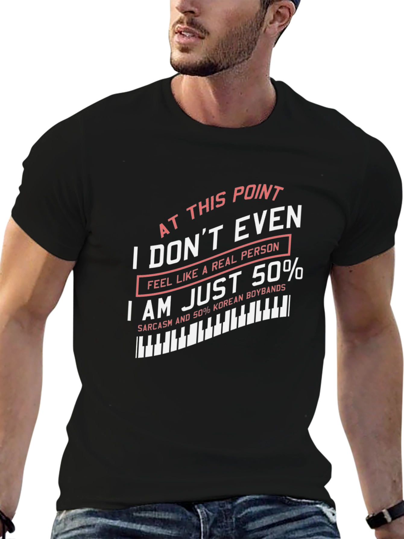 Black Humorous "I Don't Even" Graphic T-Shirt view 6