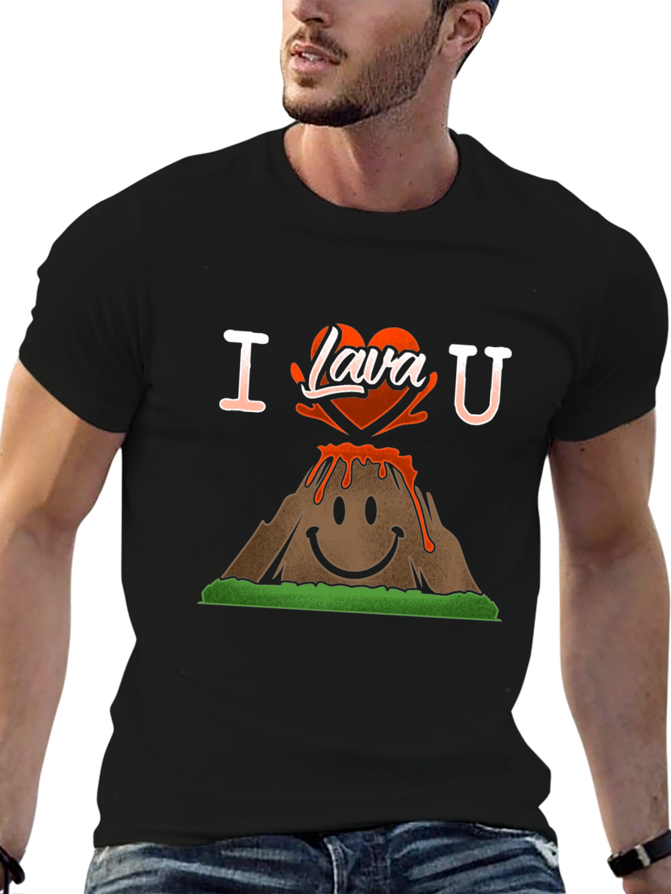 I Lava You T-Shirt - Volcano Heart Graphic Tee - 6