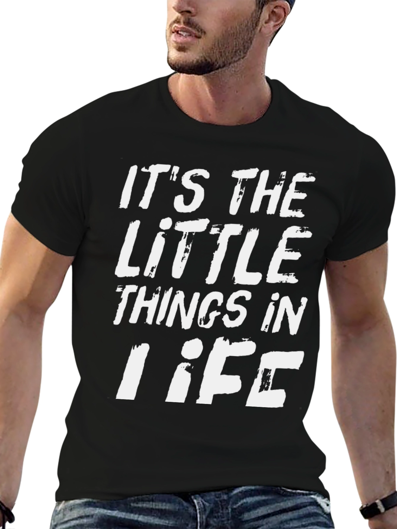 Black Little Things in Life Graphic T-Shirt view 6