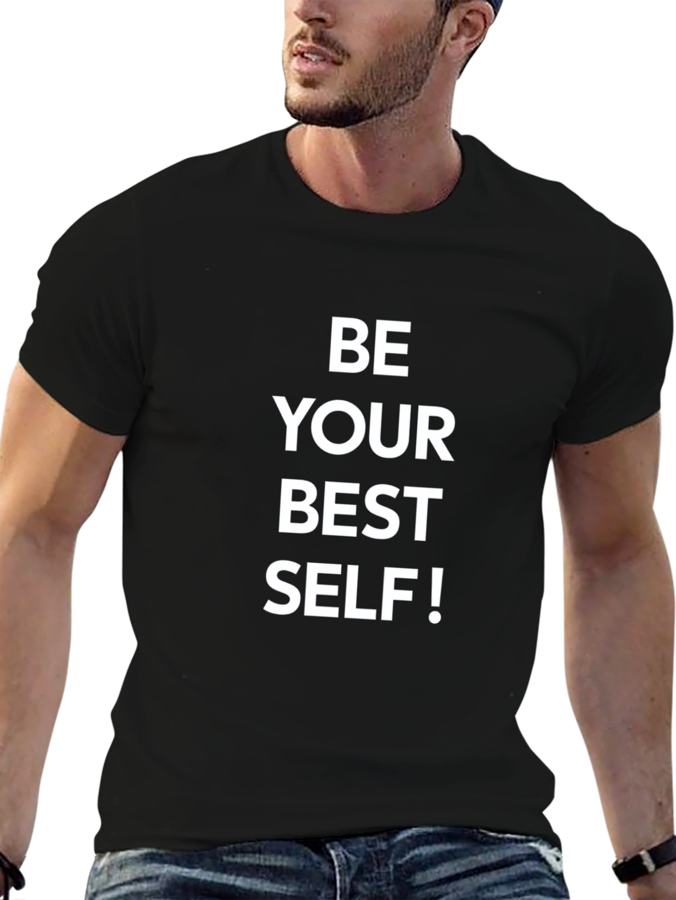 Black Be Your Best Self Black T-Shirt view 6