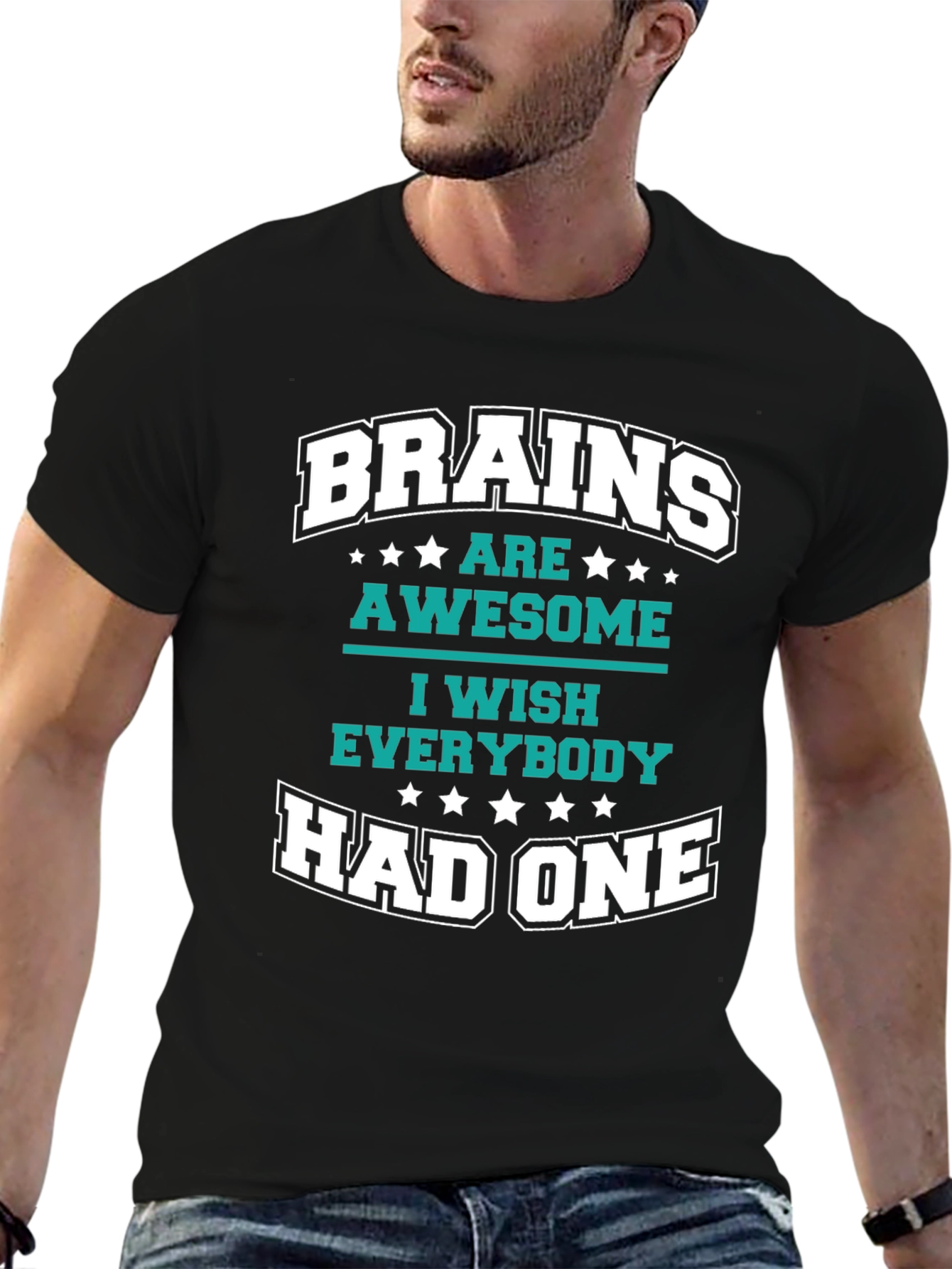Black Brains Are Awesome Graphic T-Shirt view 6