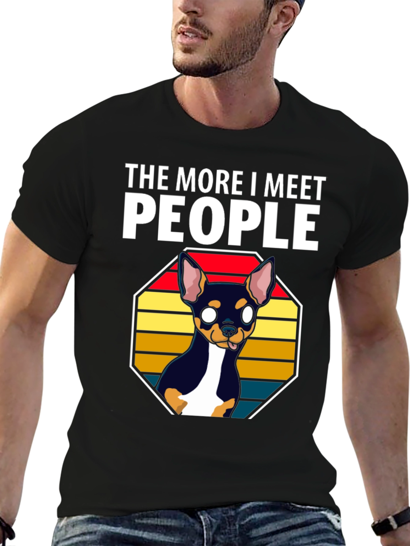 Black Dog Lover Tee - More I Meet People view 6