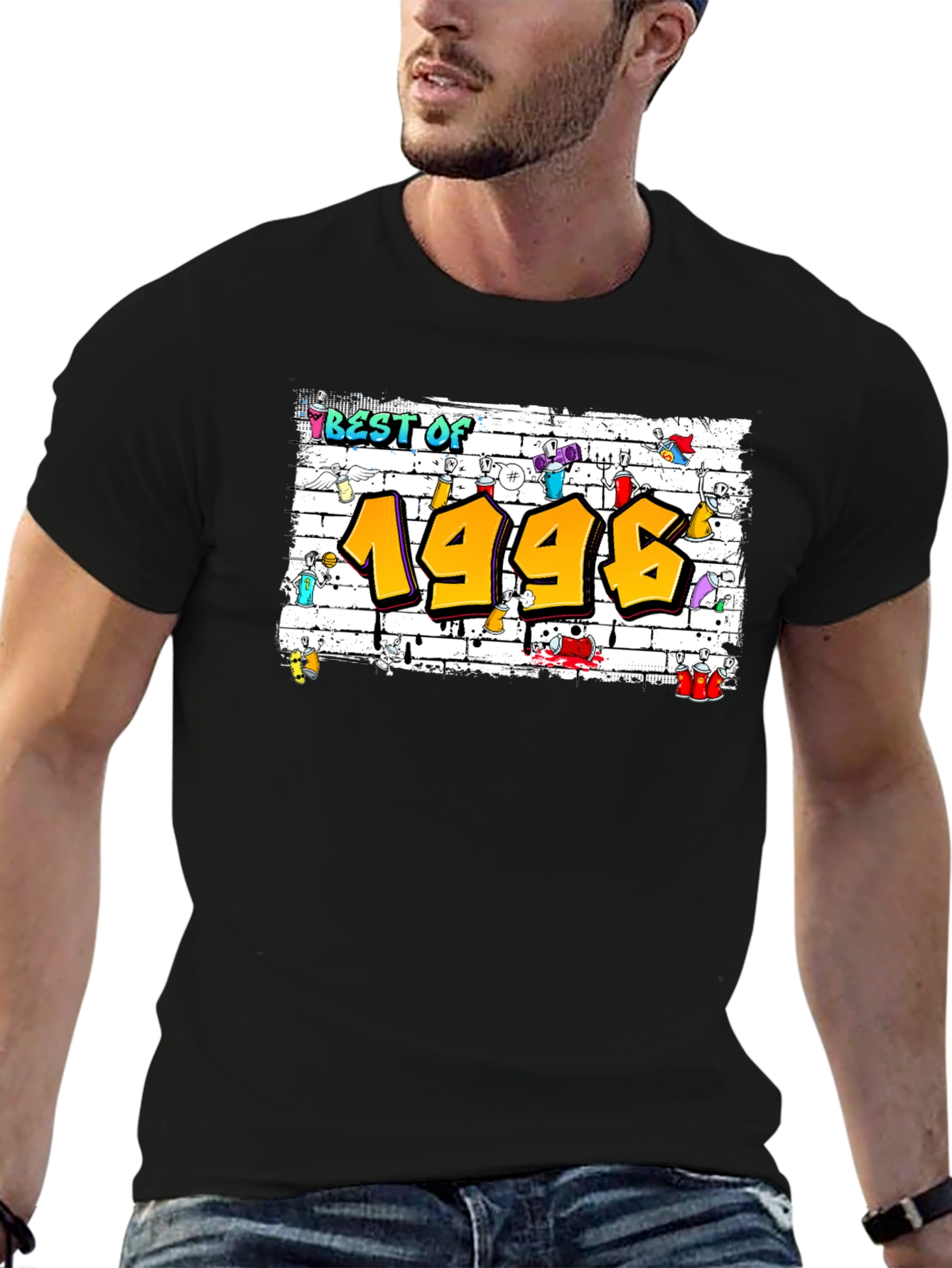 Black Best of 1996 Graphic T-Shirt view 6