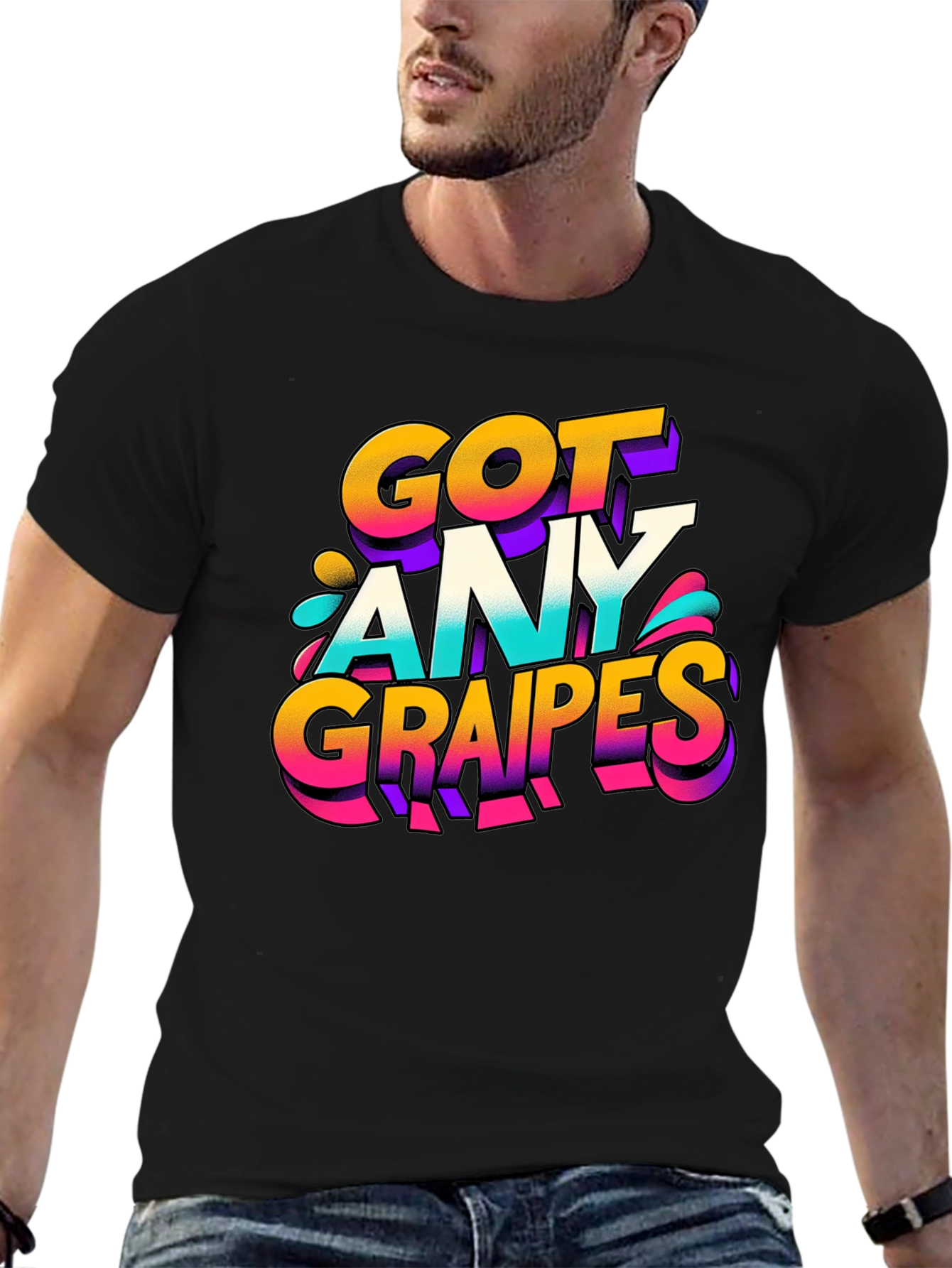 Black Got Any Grapes Graphic T-Shirt view 6