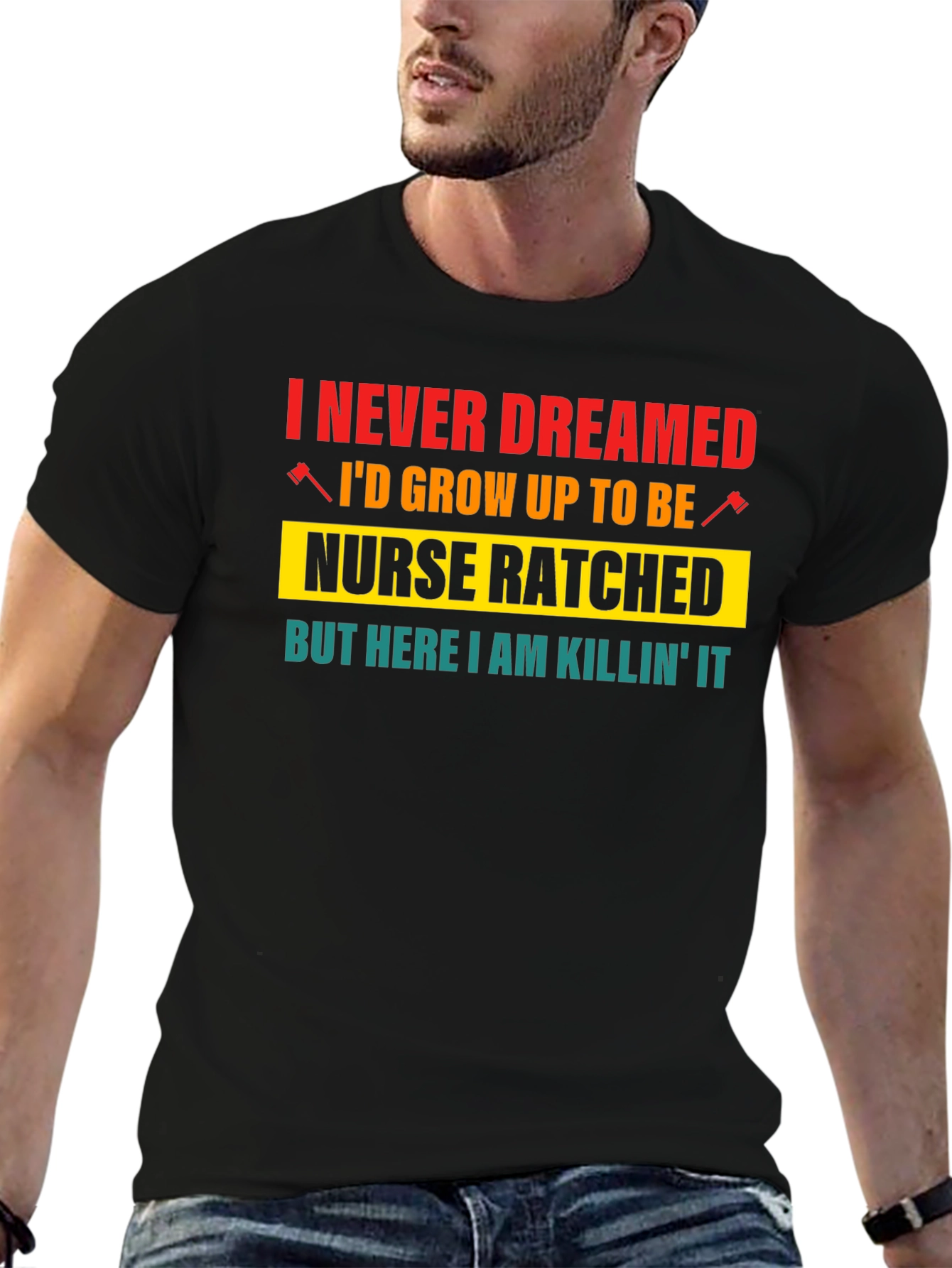 Black Nurse Ratched Graphic T-Shirt - Killing It! view 6