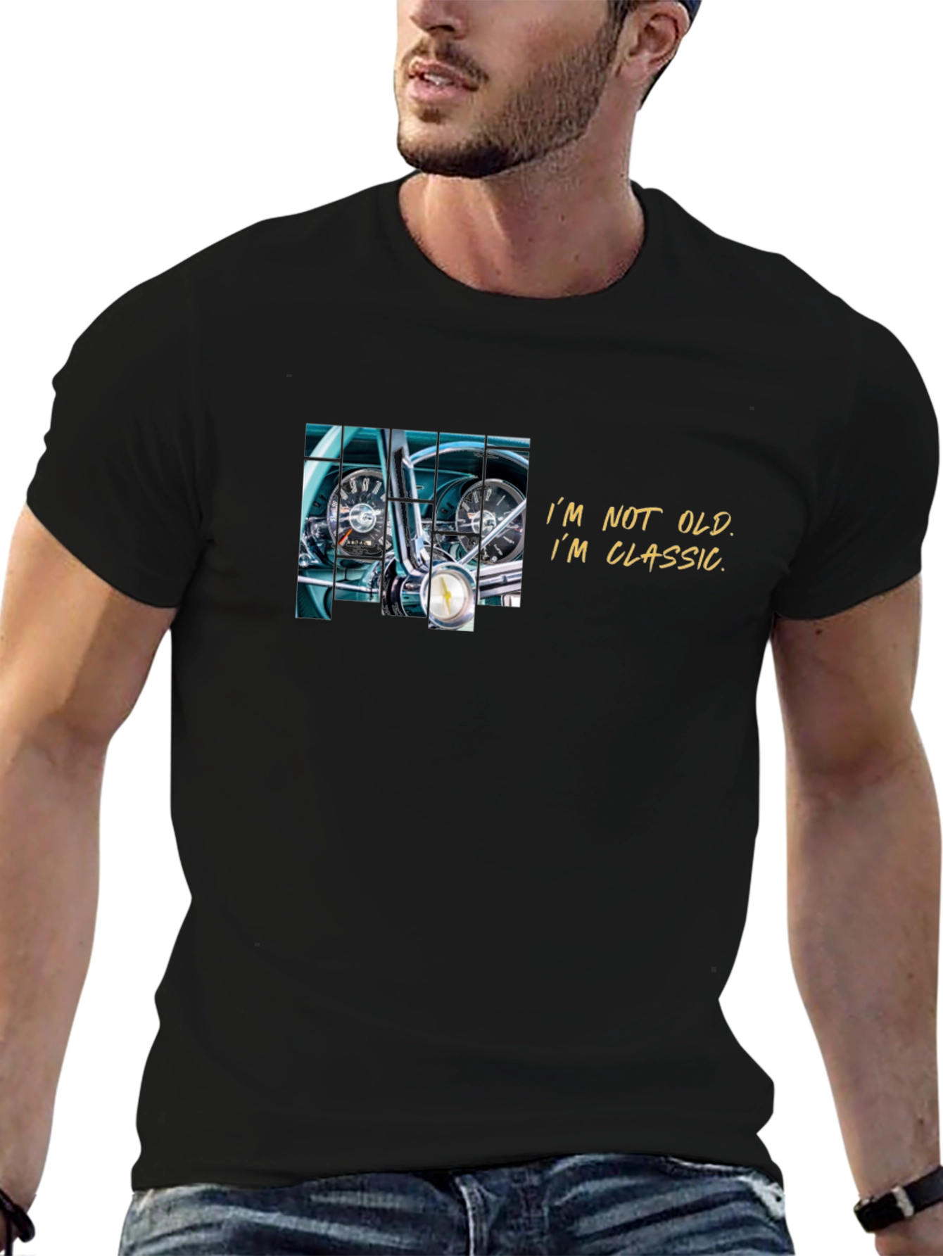 Black Classic Ride Tee: I'm Not Old, I'm Classic view 6