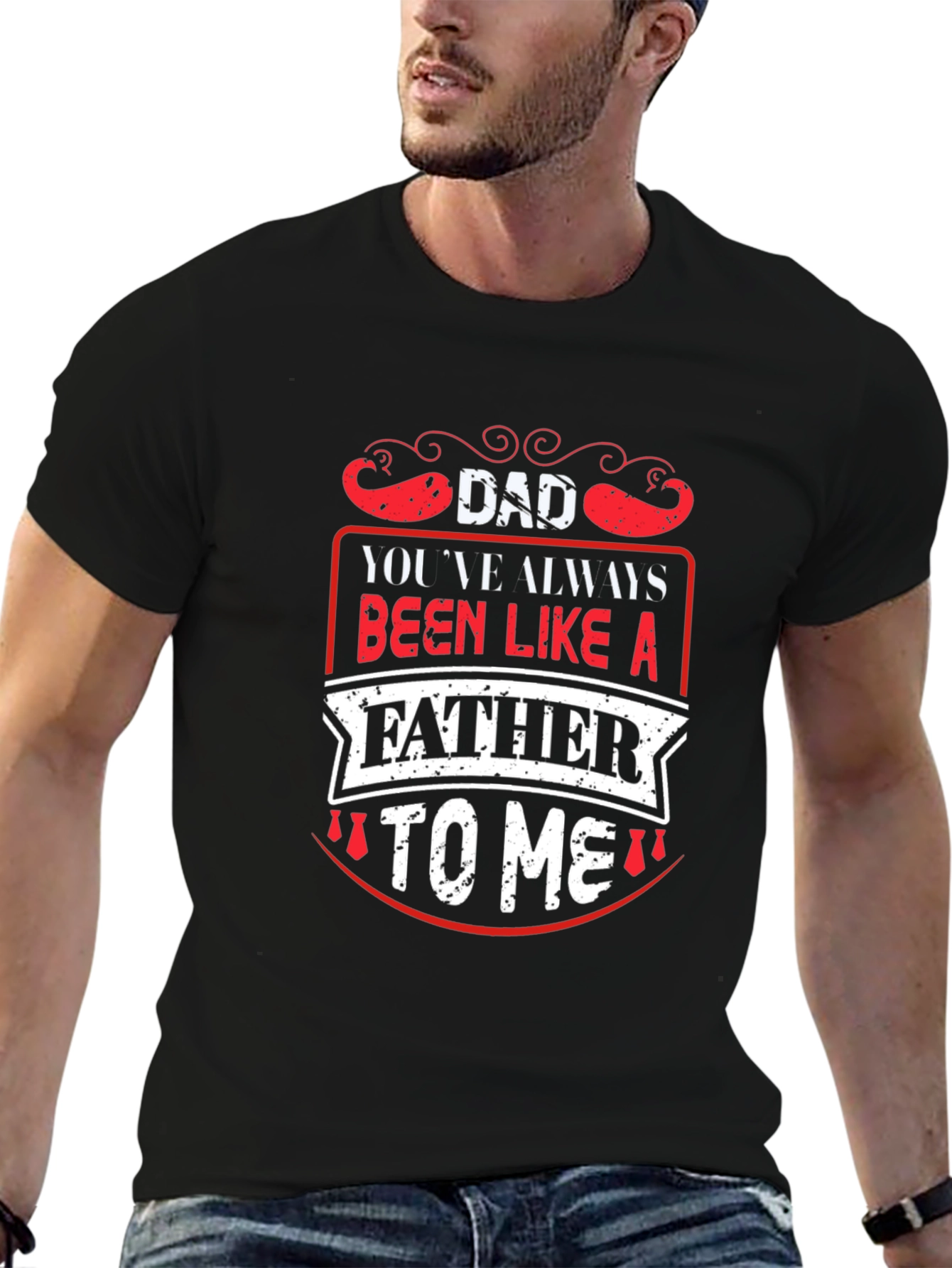 Black Dad Father's Day Graphic T-Shirt view 6