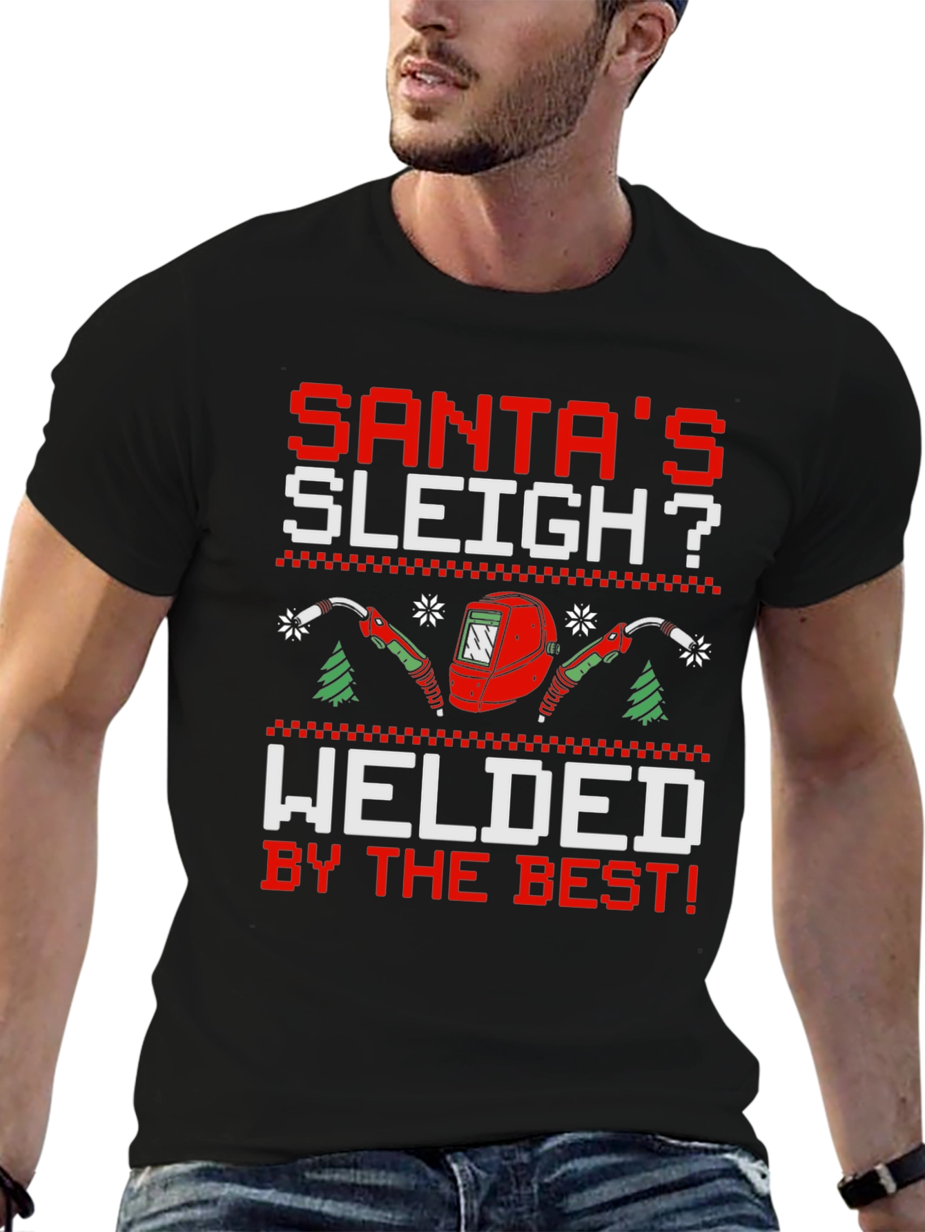 Black Santa's Sleigh Welded T-Shirt view 6