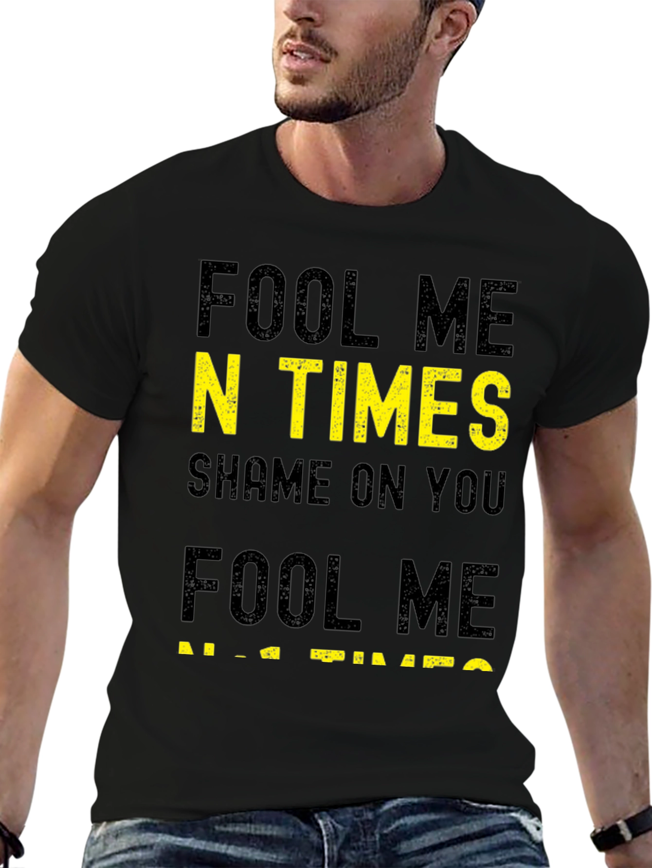 Black Fool Me N Times T-Shirt view 6