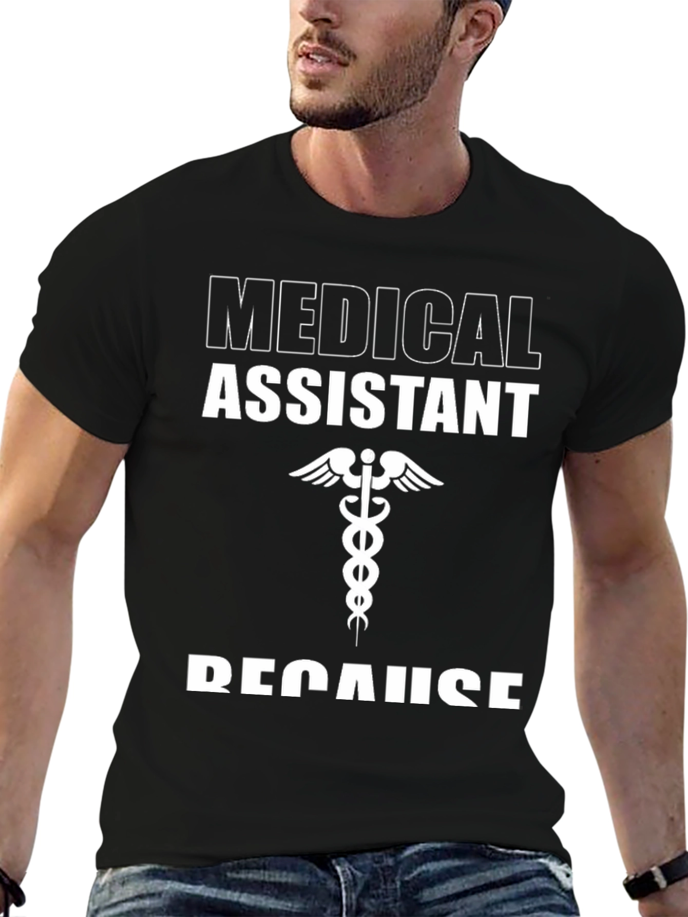 Black Medical Assistant Graphic T-Shirt view 6